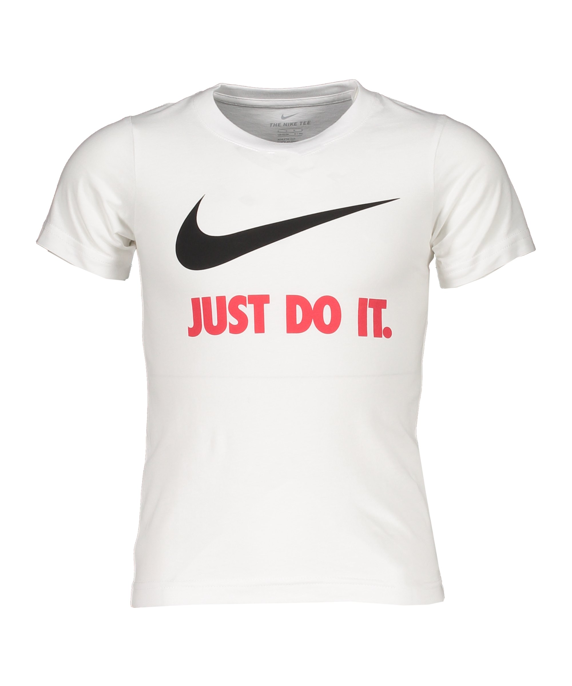 Nike Swoosh JDI T-Shirt Kids Weiss Rot F255 - weiss