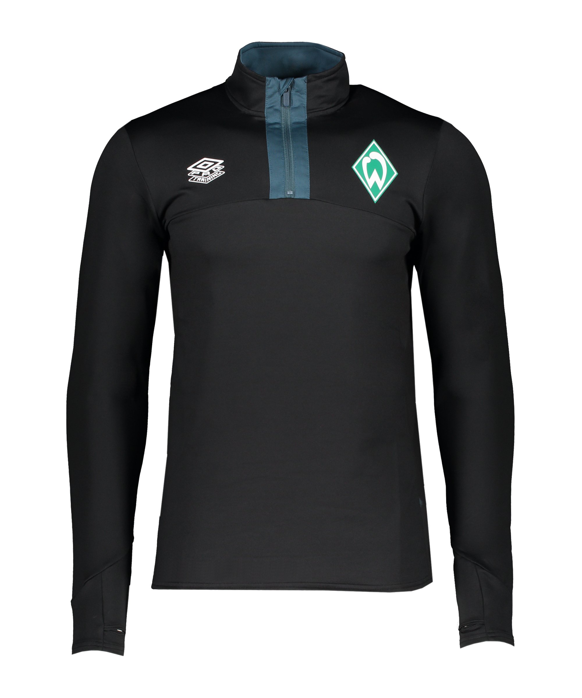 Umbro Werder Bremen HalfZip Sweatshirt Schwarz - schwarz