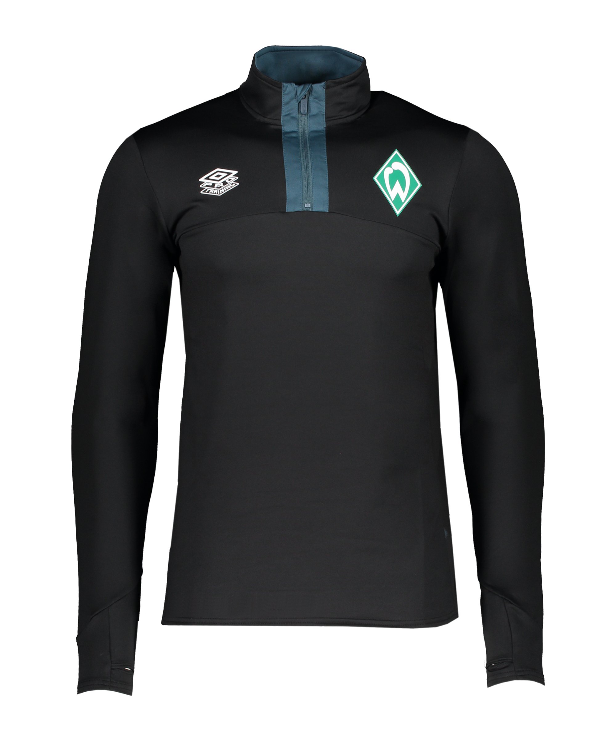 Umbro Werder Bremen HalfZip Sweatshirt Kids Schwarz - schwarz