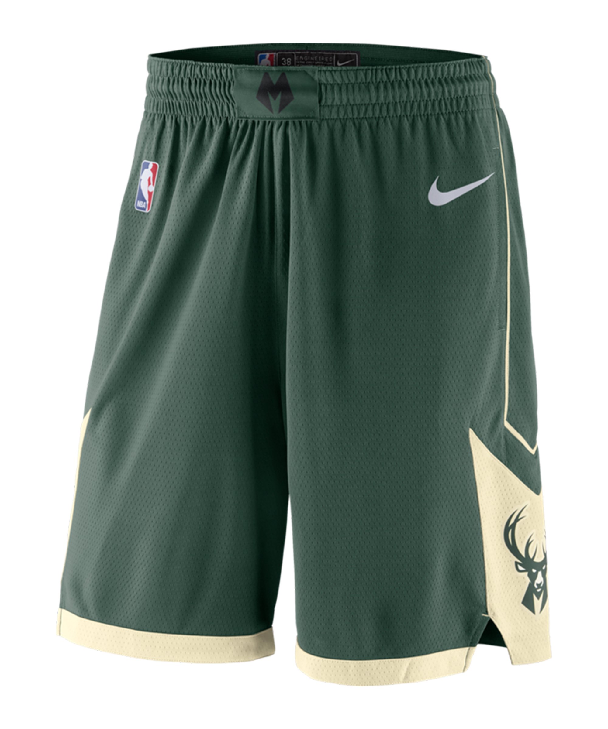 Nike Milwaukee Bucks NBA Short Road Grün F323 - gruen