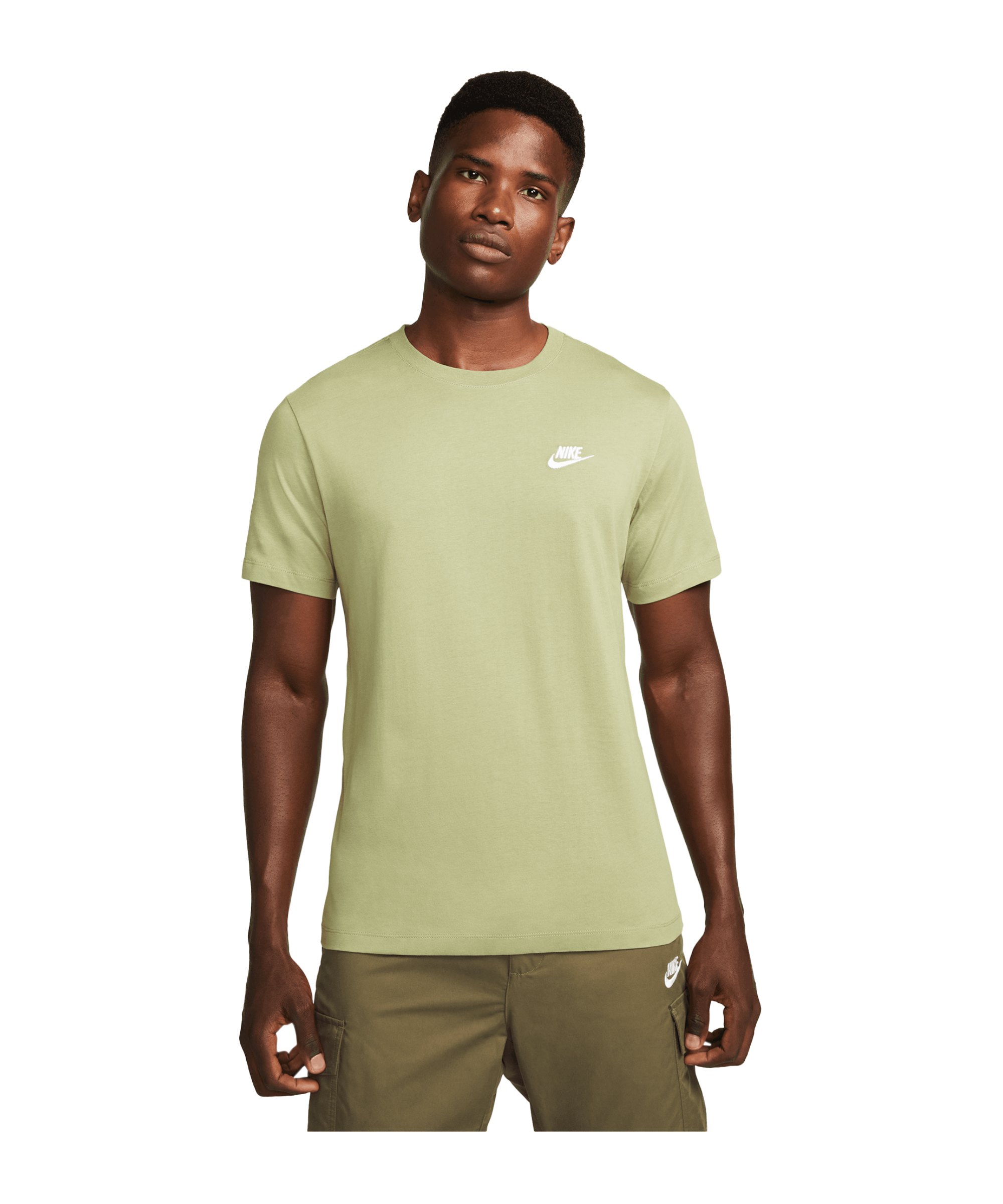 Nike Club T-Shirt Grün Weiss F334 - gruen