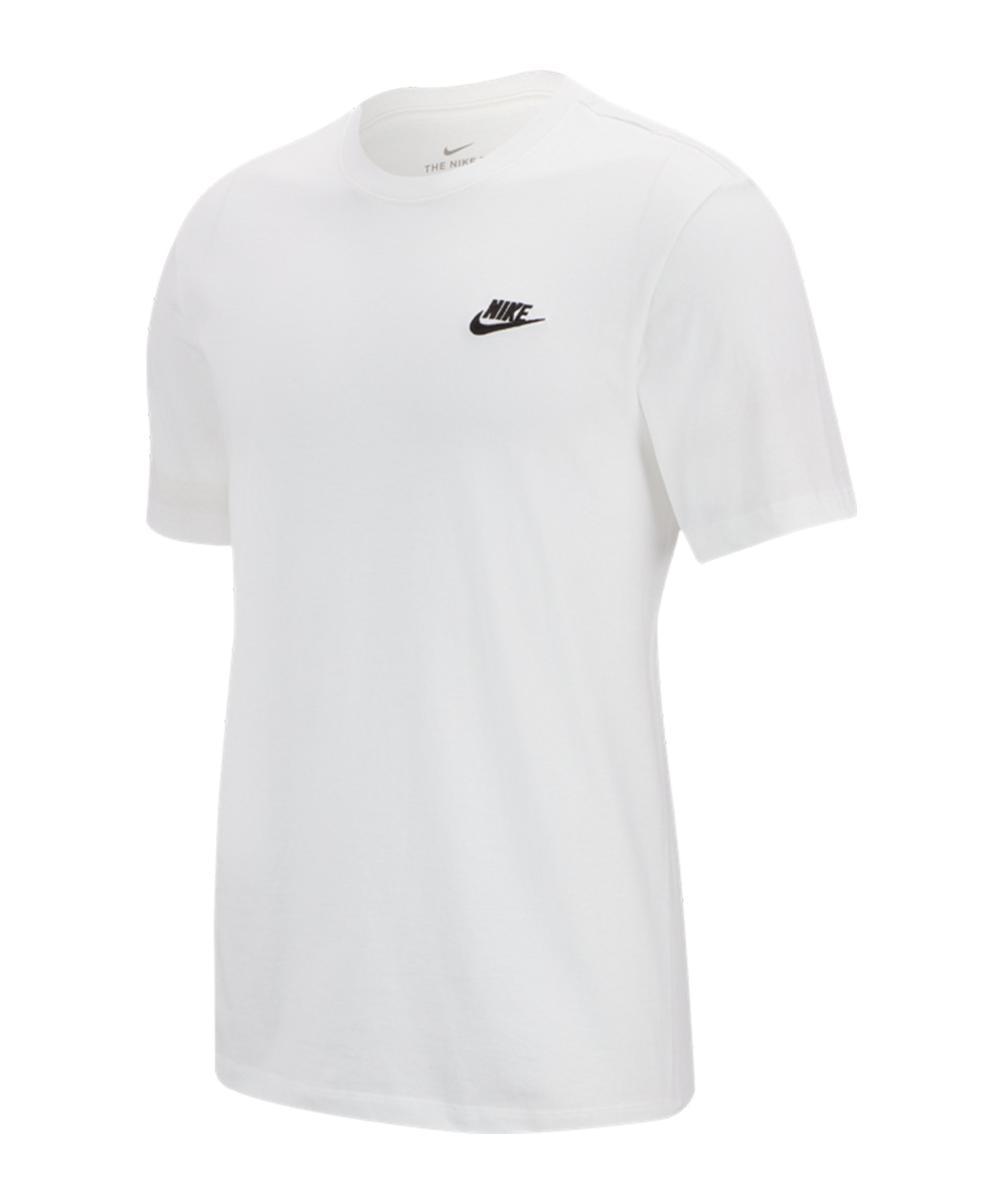 Nike Club T-Shirt Weiss Schwarz F101 - weiss