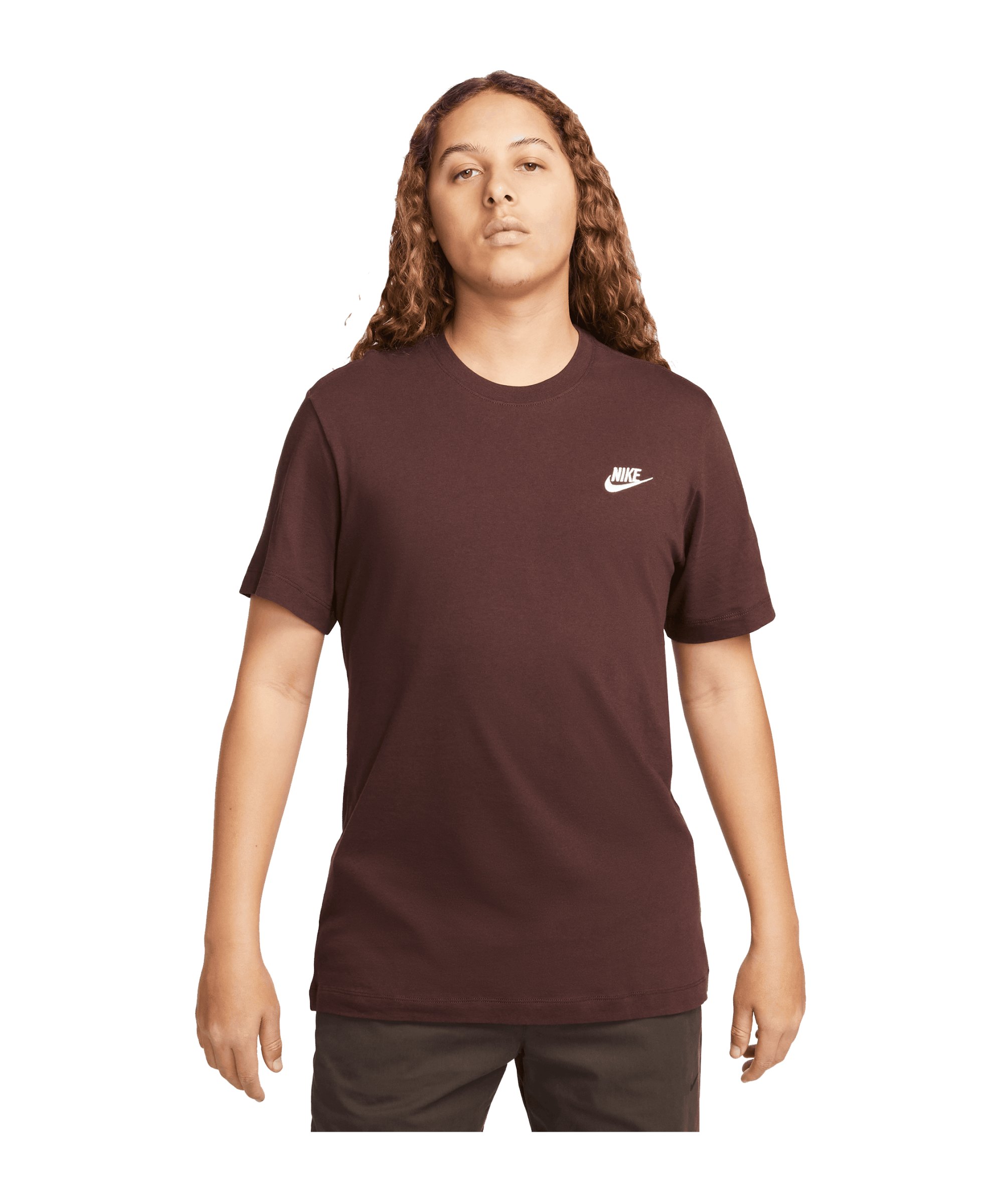 Nike Sportswear Club T-Shirt Braun F227 - braun