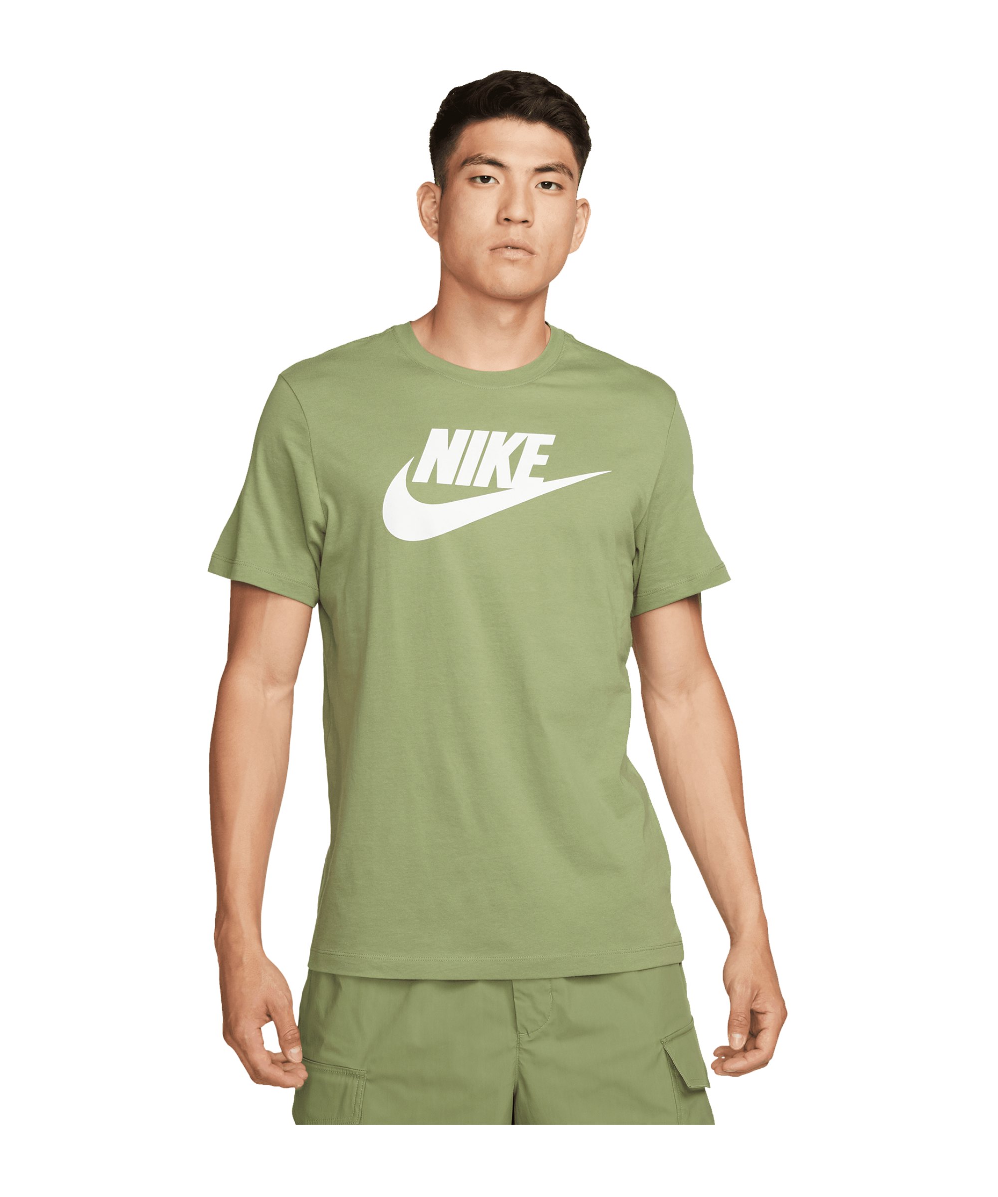 Nike Icon Futura T-Shirt Grün Weiss F334 - gruen