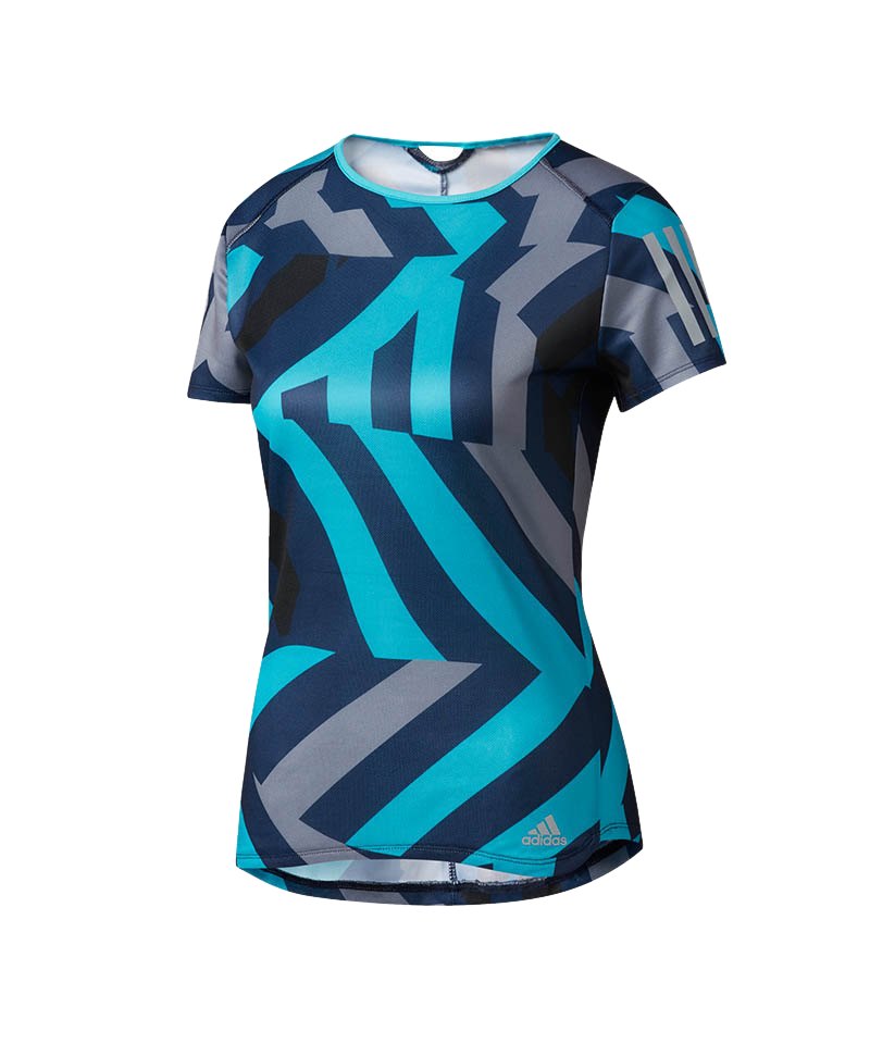 adidas Response Graphic T-Shirt Running Damen Blau - blau