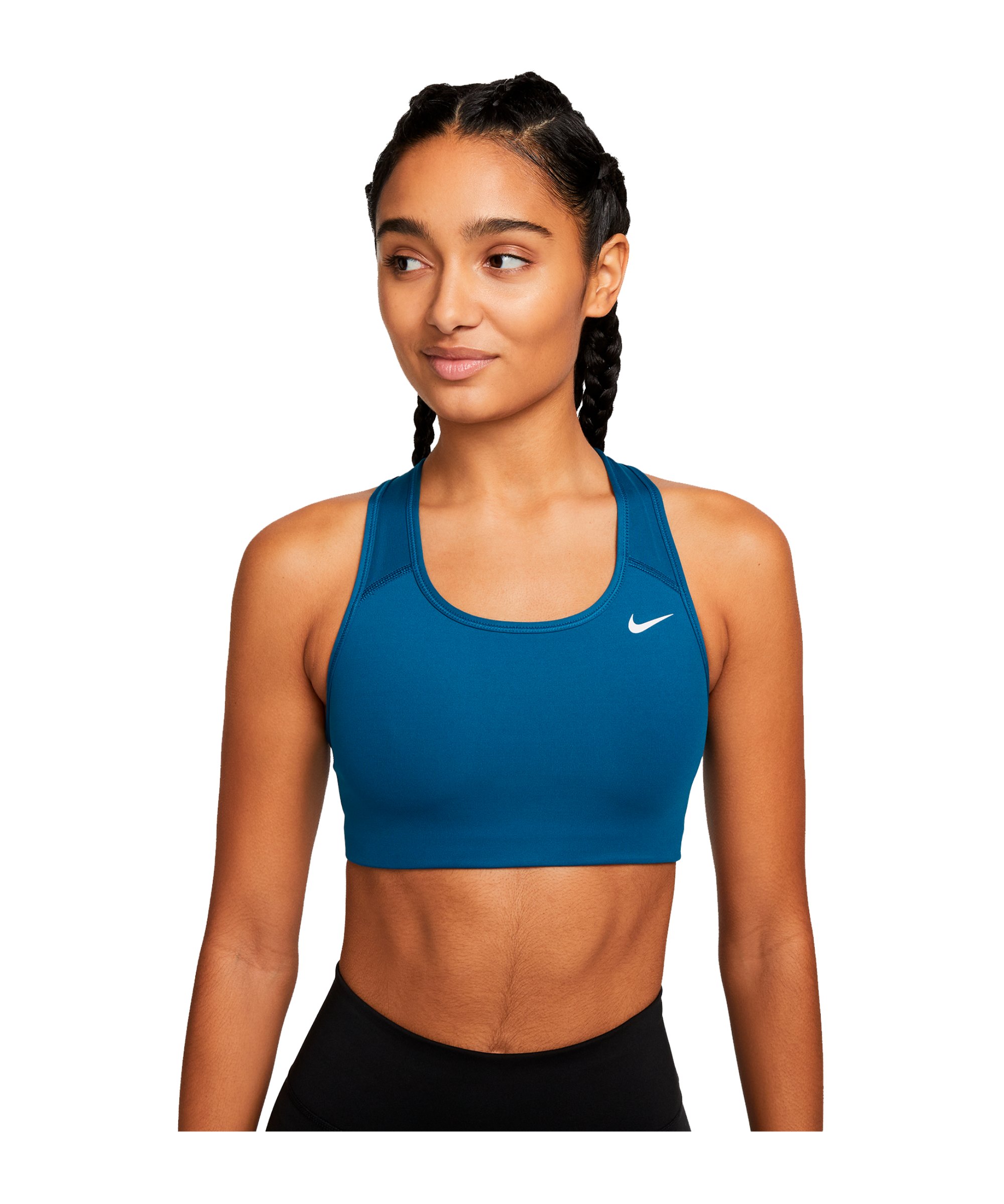 Nike Swoosh Bra Sport-BH (ungepolstert) Damen F404 - blau