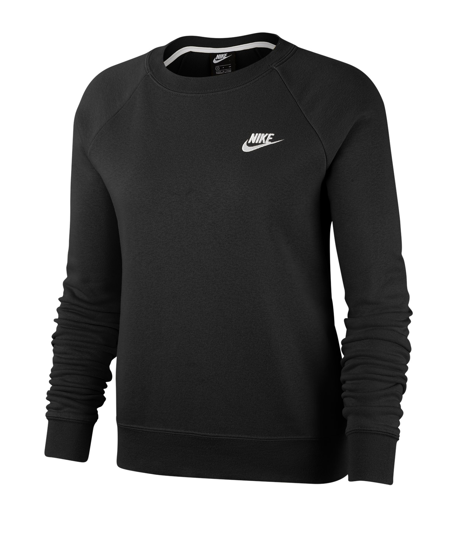 Nike Essential Fleece Pullover Damen Schwarz F010 - schwarz
