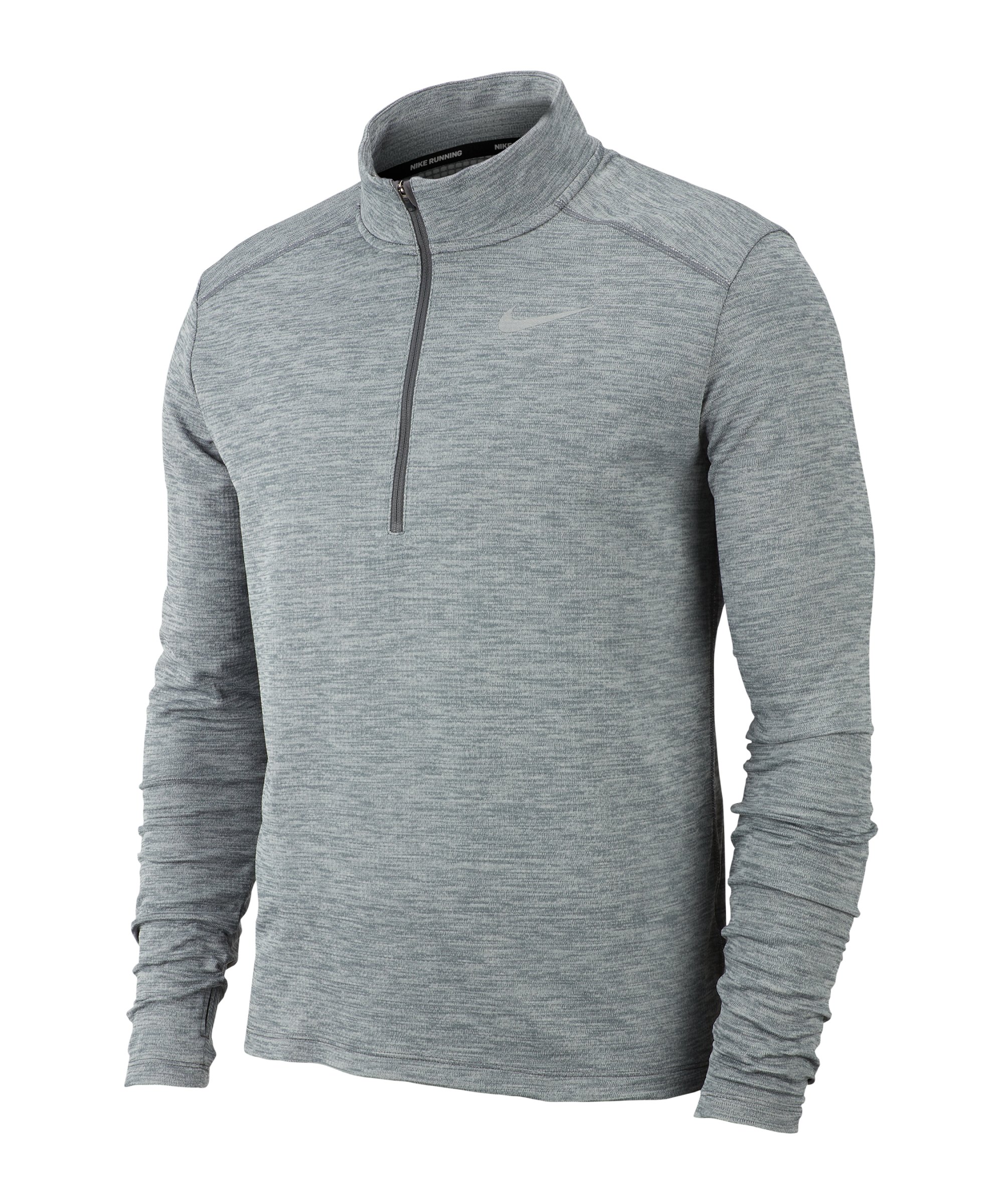Nike Pacer Shirt langarm Running Grau F068 - grau