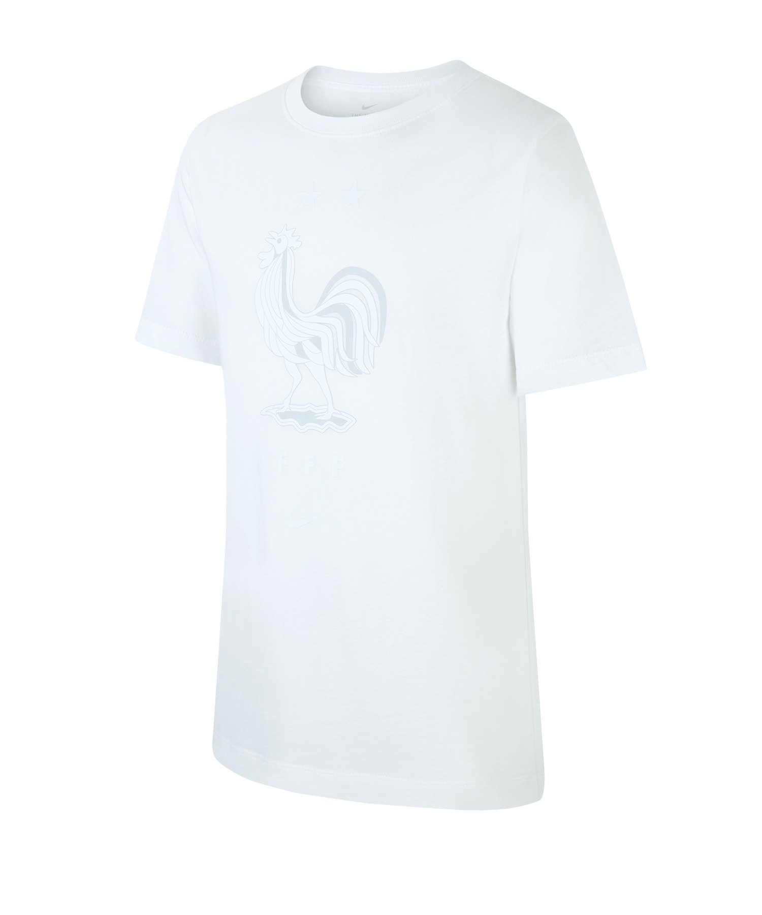 Nike Frankreich Evergreen Crest T-Shirt Kids F100 - weiss