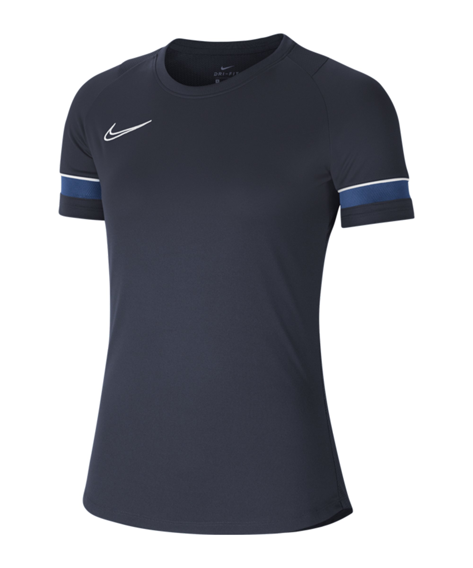Nike Academy 21 T-Shirt Damen Blau Weiss F453 - blau