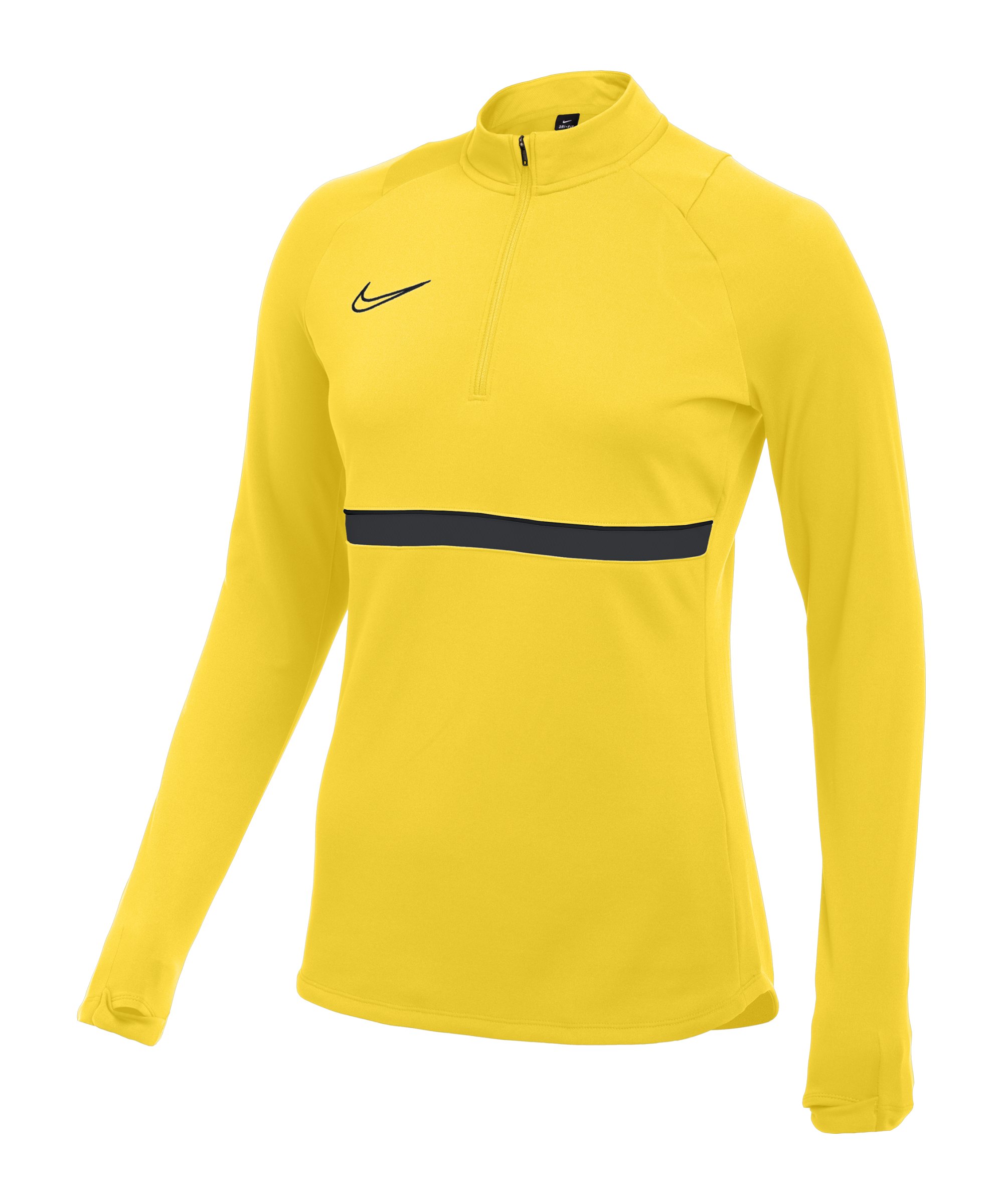 Nike Academy 21 Drill Top Damen Gelb Schwarz F719 - gelb