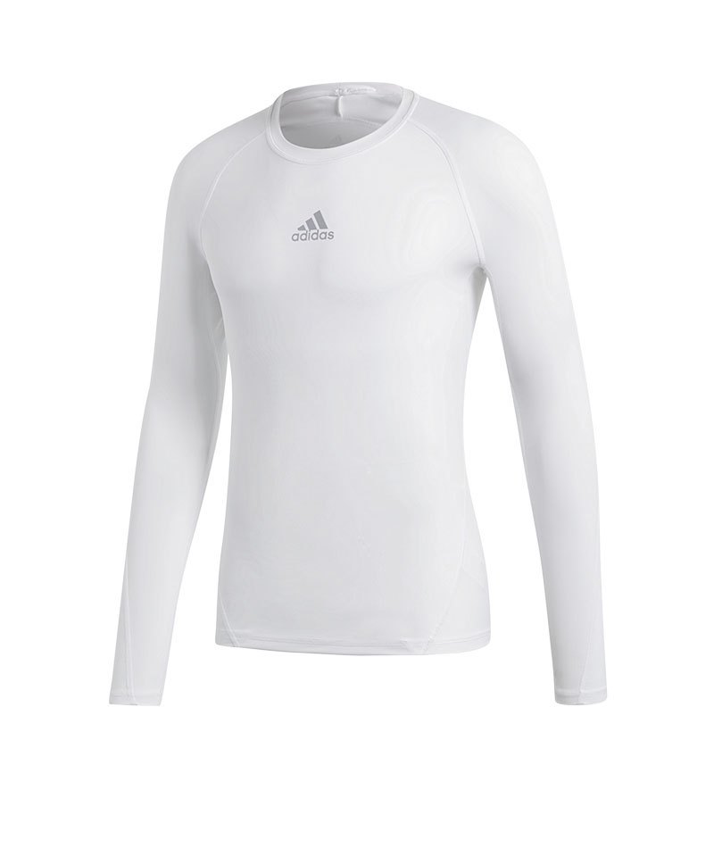 adidas Alphaskin Sport Shirt Longsleeve Weiss - weiss