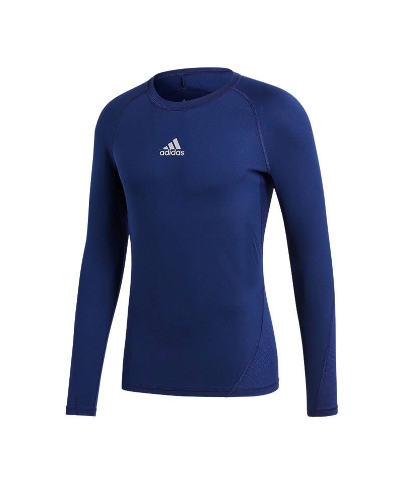 adidas Alphaskin Sport Shirt Longsleeve Dunkelblau - blau