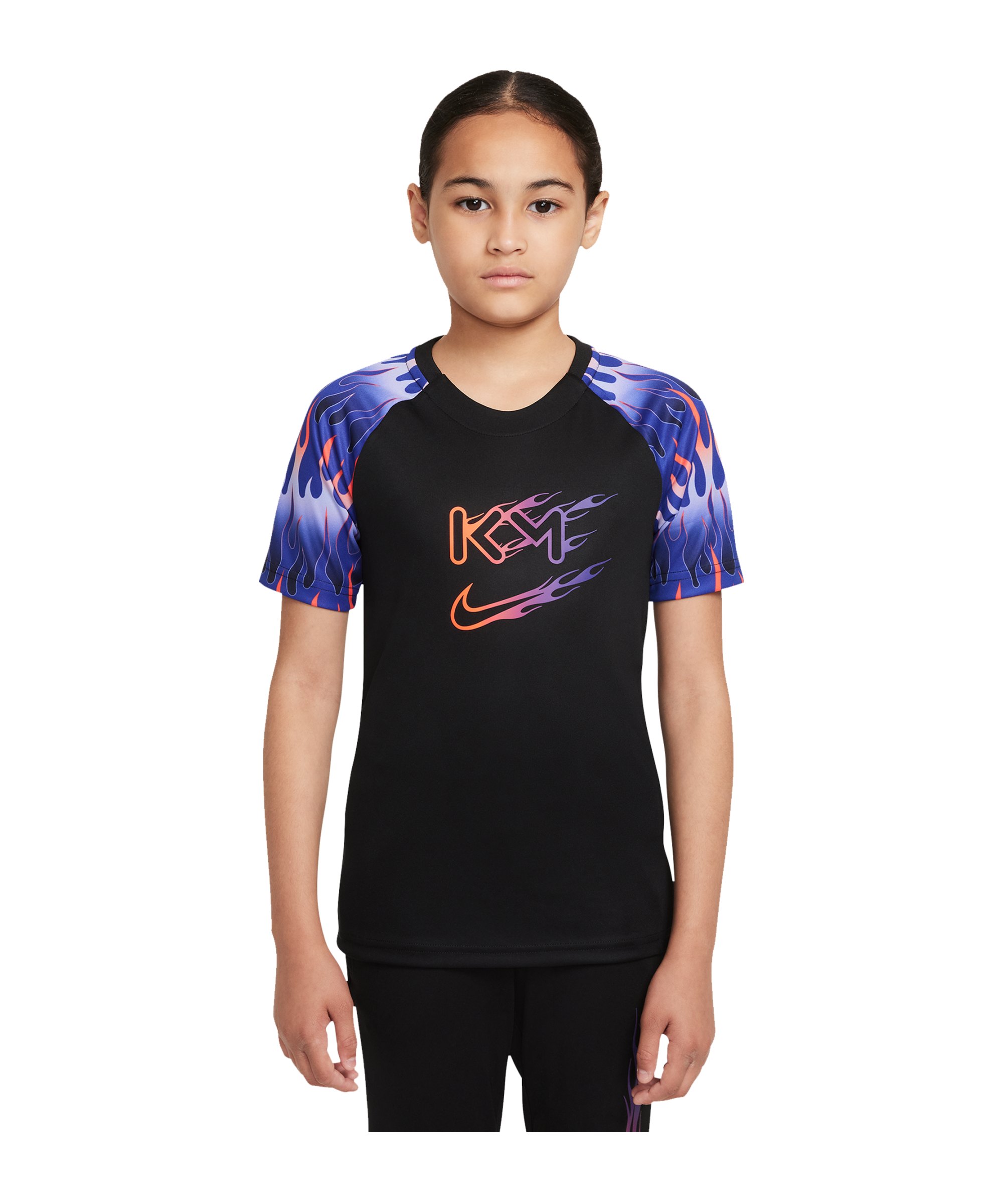 Nike Mbappe x Flames T-Shirt Kids Schwarz F010 - schwarz