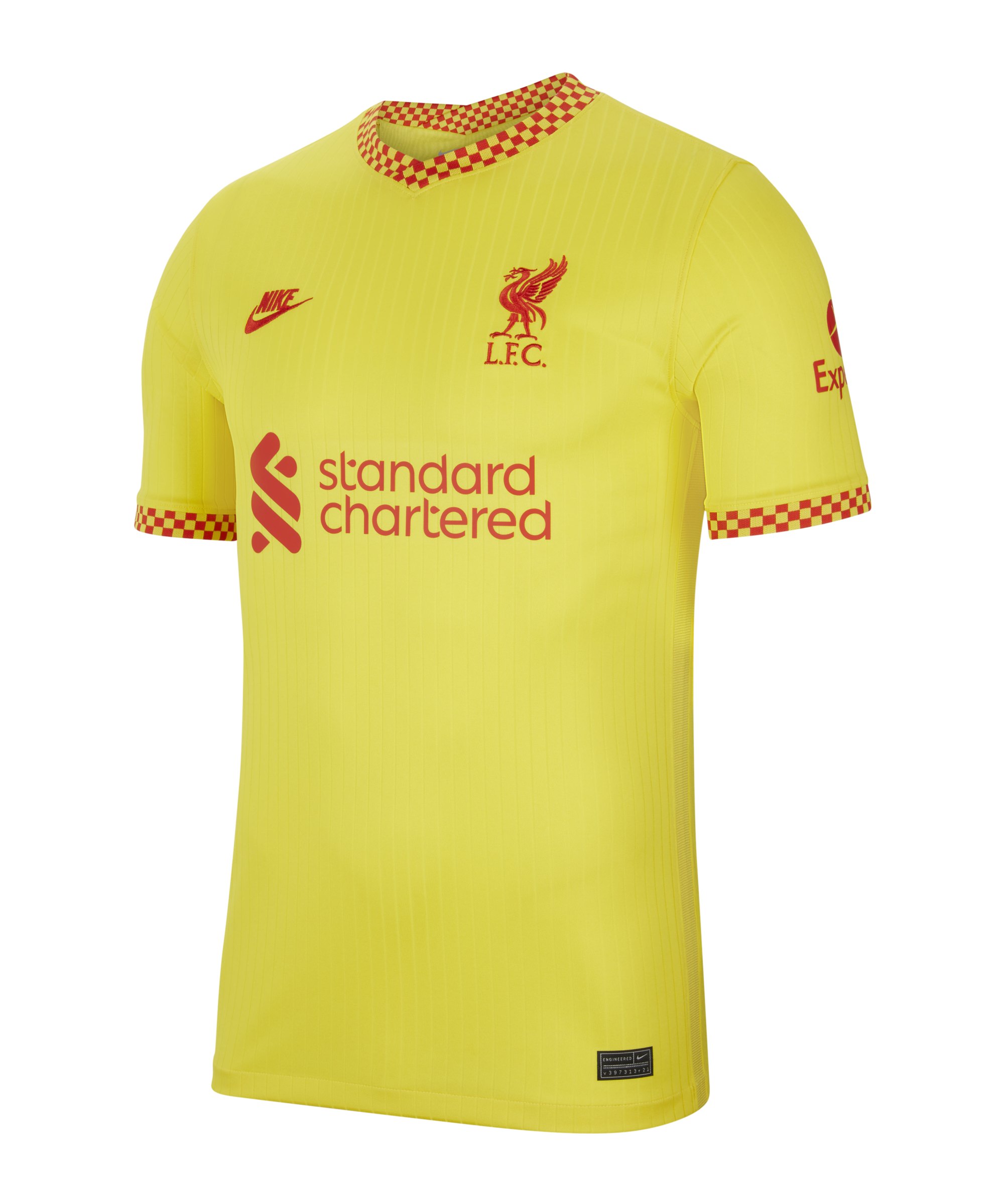 Nike FC Liverpool Trikot UCL 2021/2022 Gelb F704 - gelb