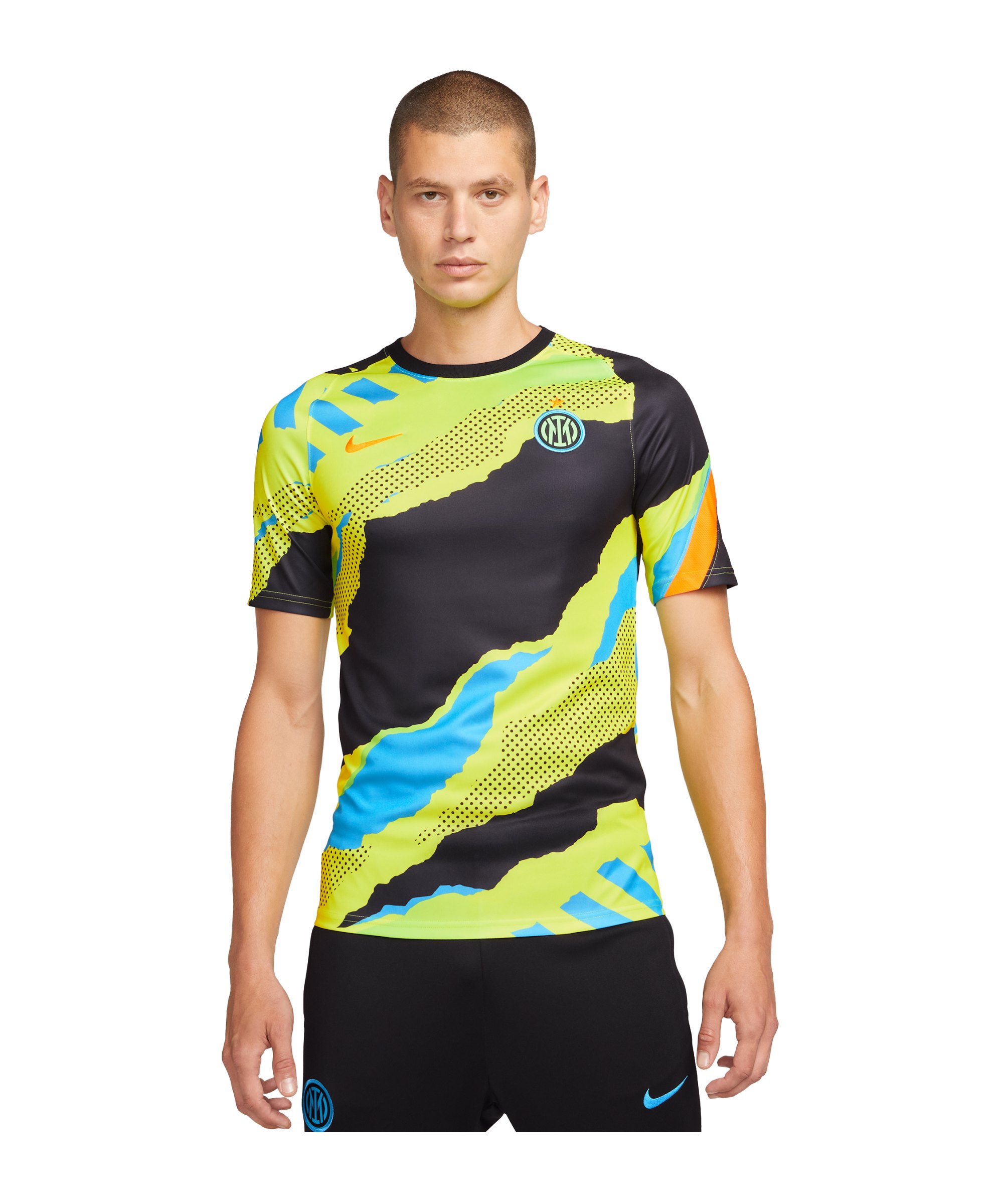 Nike Inter Mailand Prematch Shirt 2021/2022 Schwarz Gelb F015 - schwarz