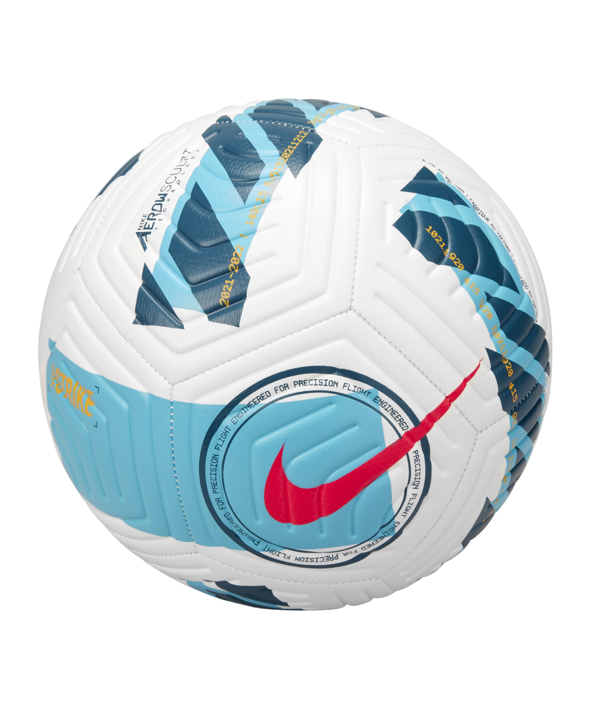 Nike Strike Trainingsball Weiss Blau Rot F104 - weiss