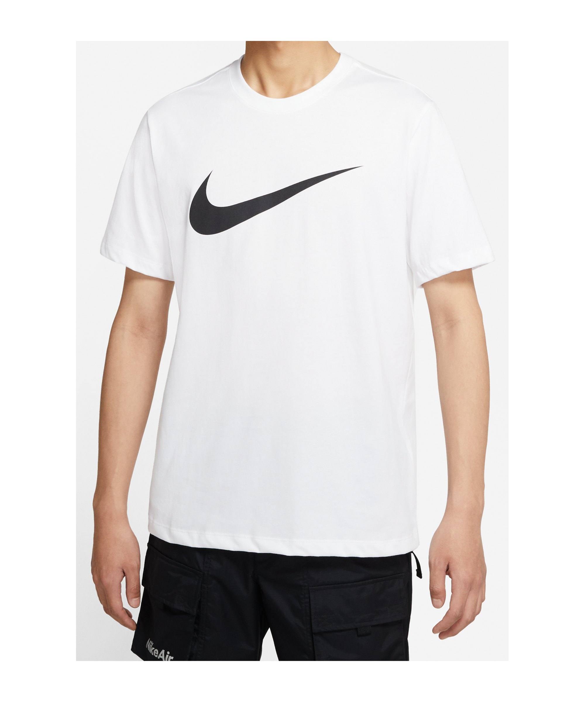 Nike Swoosh T-Shirt Weiss Schwarz F100 - weiss