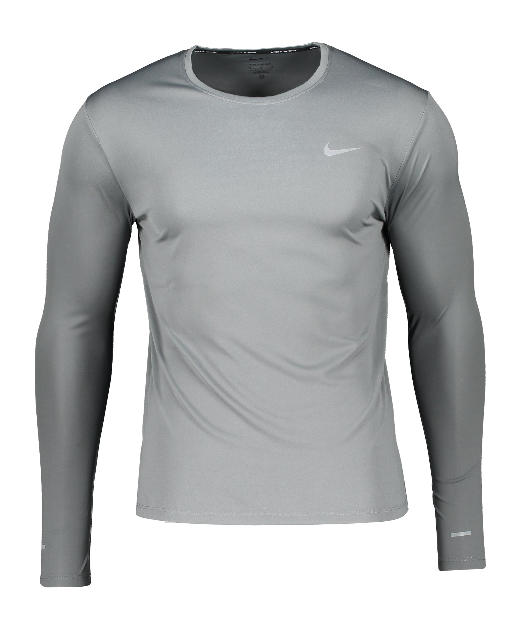 Nike Miler Top langarm Running Grau F084 - grau