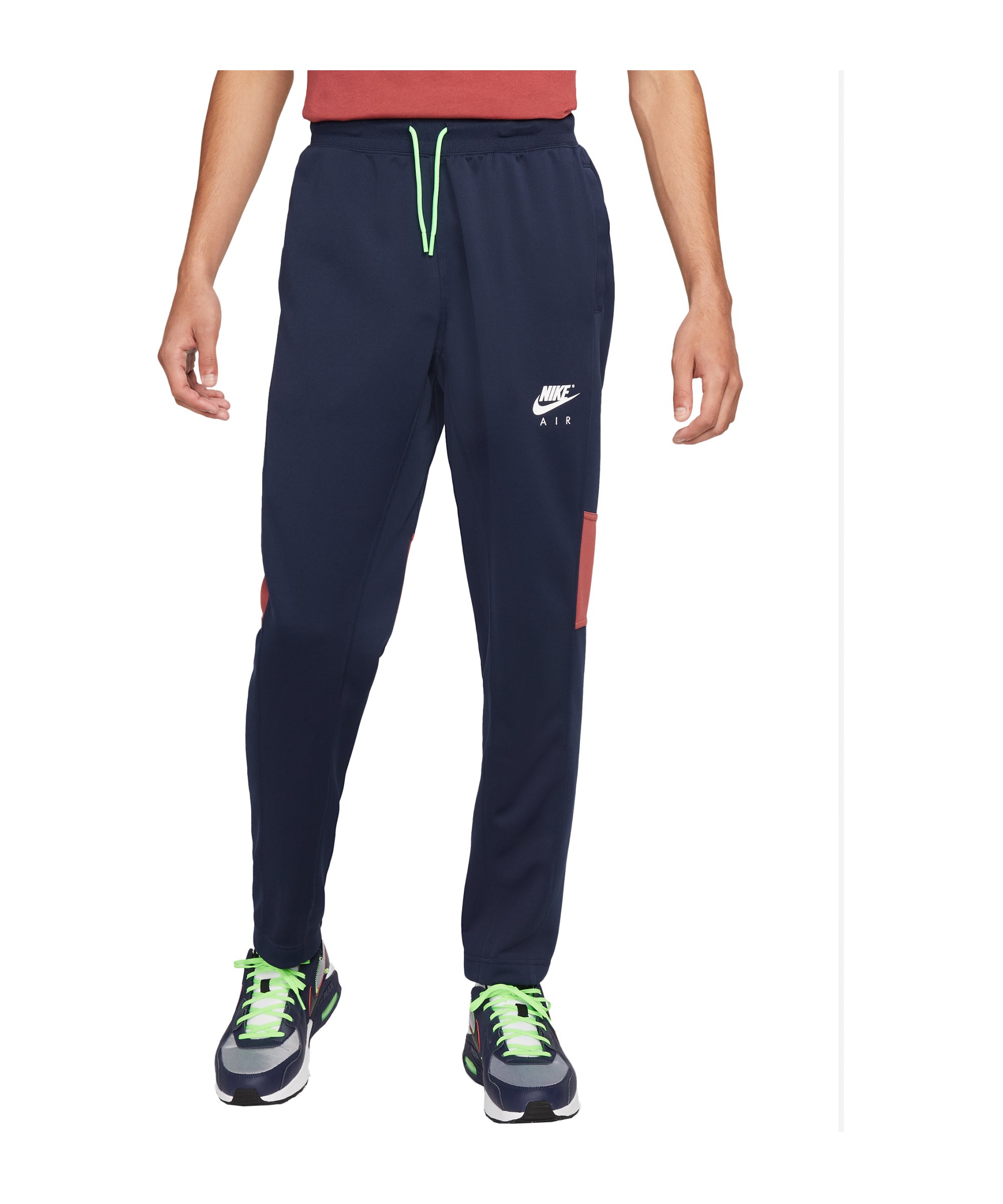 Nike Air Poly-Knit Jogginghose Blau Rot F451 - blau