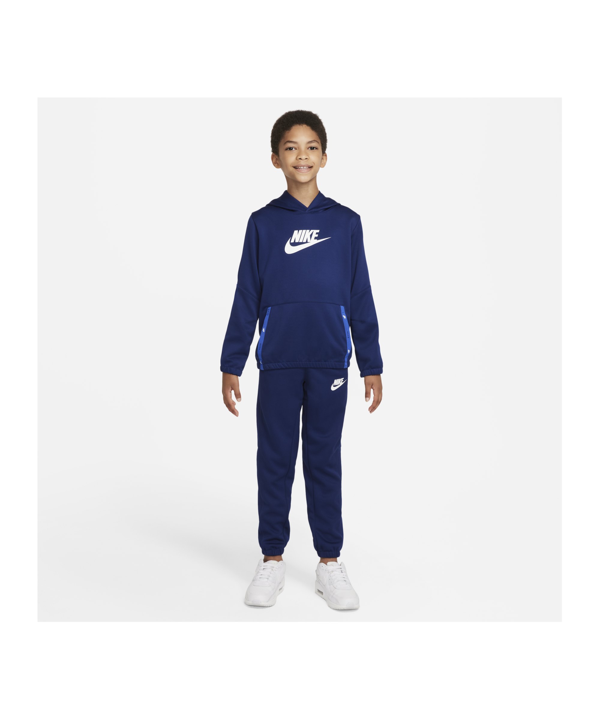 Nike Freizeitanzug Kids Blau Weiss F492 - blau
