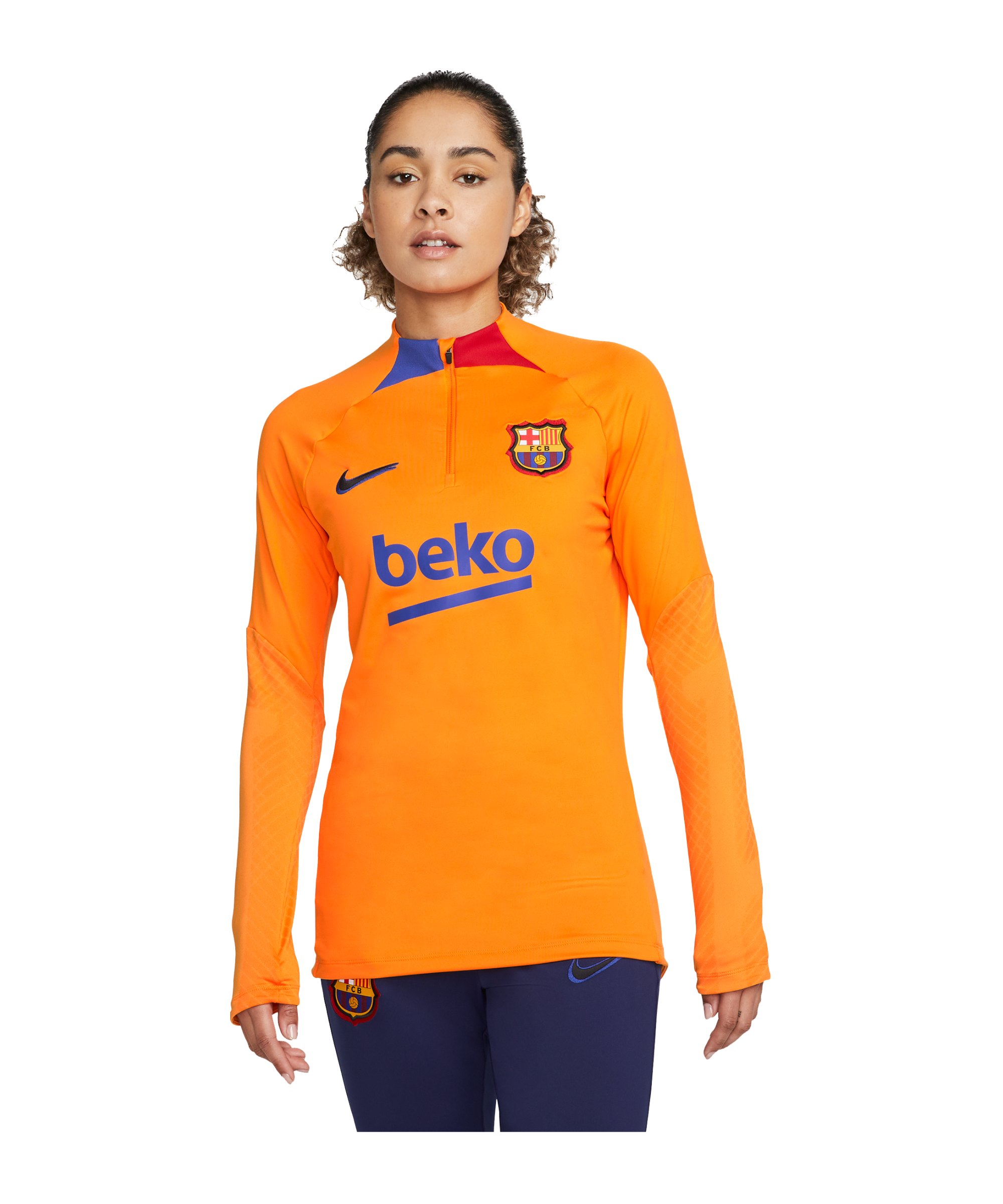 Nike FC Barcelona Strike Drill Top Damen Orange F837 - orange