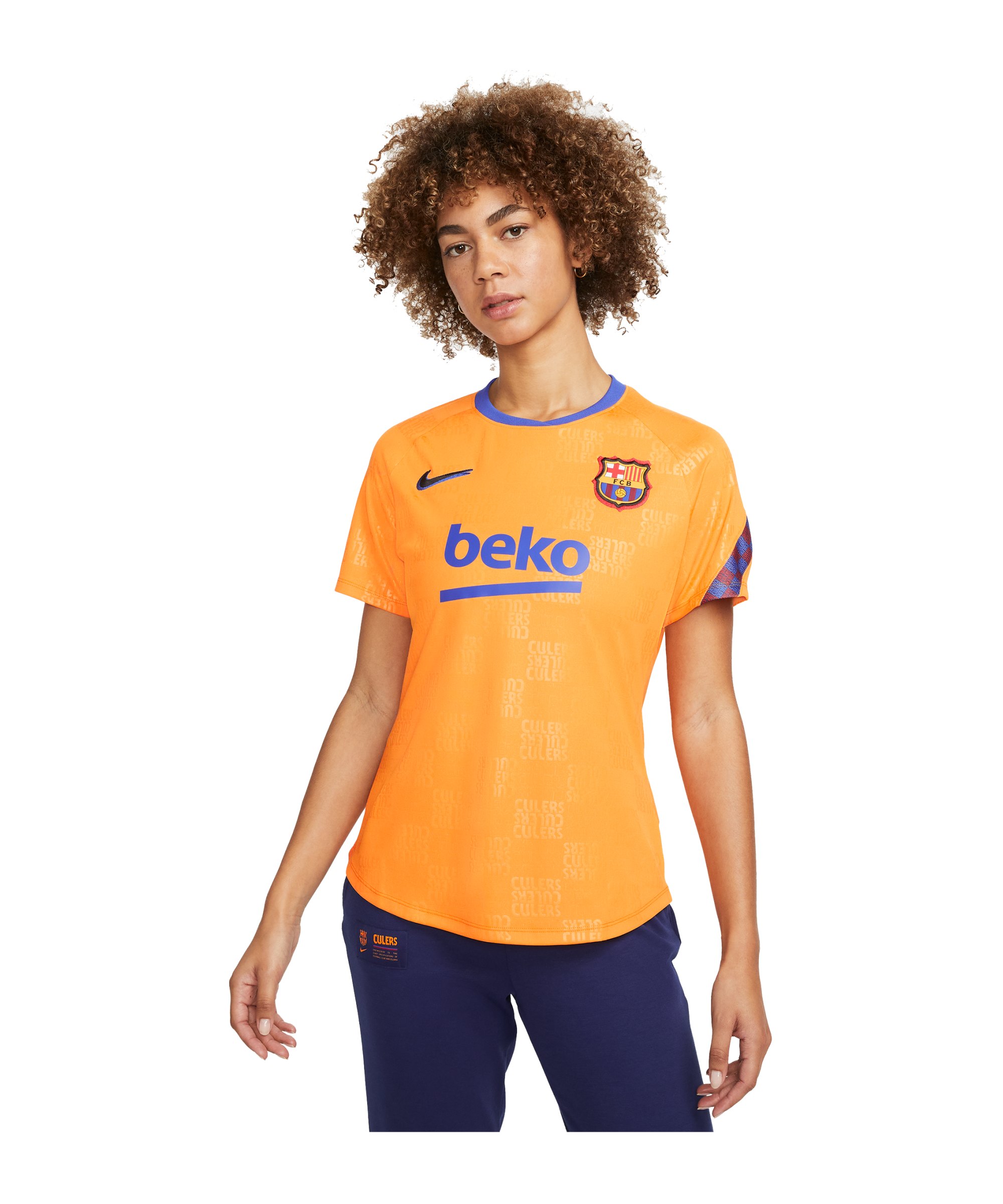 Nike FC Barcelona Trainingsshirt Damen Orange F837 - orange