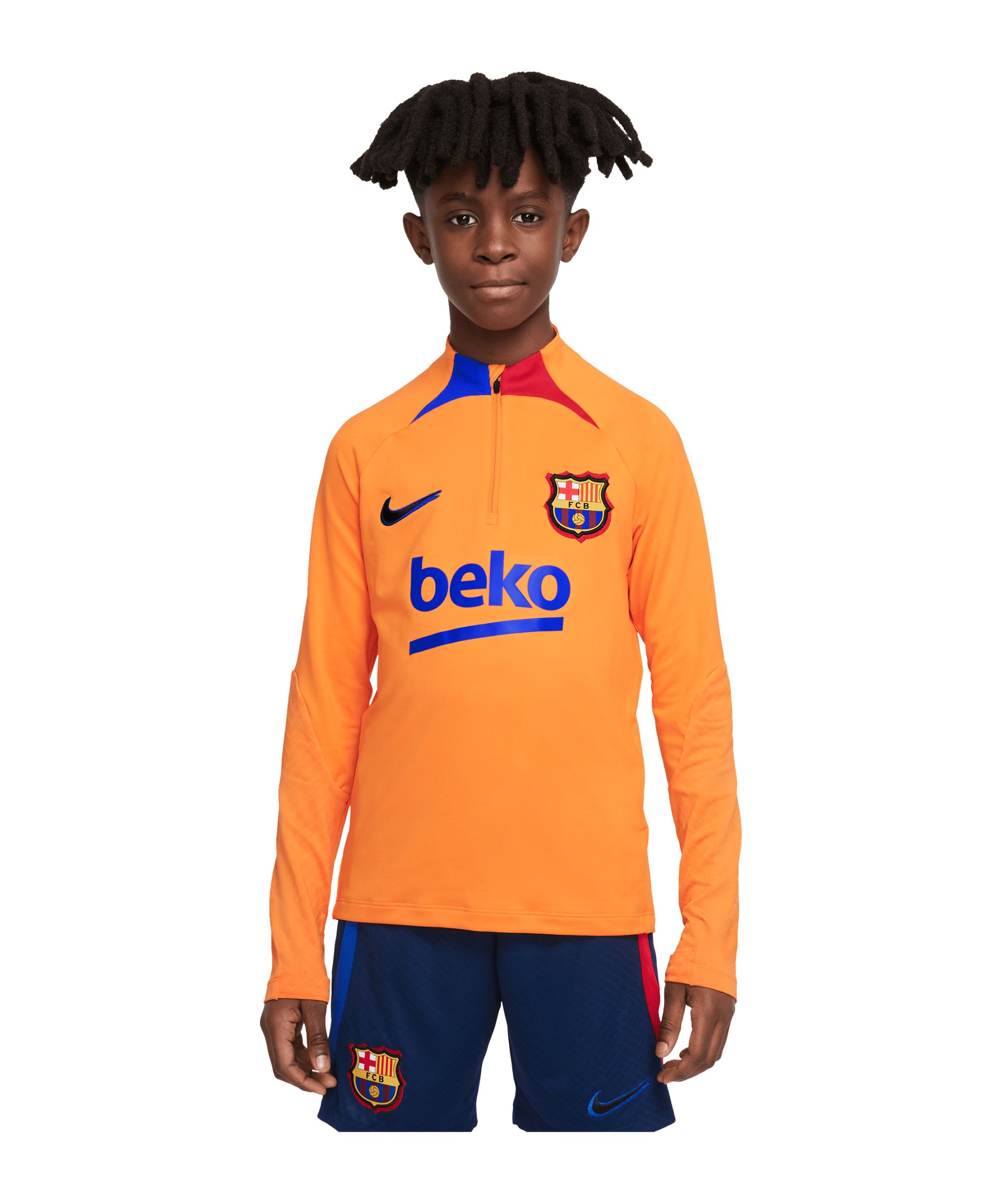 Nike FC Barcelona Strike Drill Top Kids Orange F837 - orange