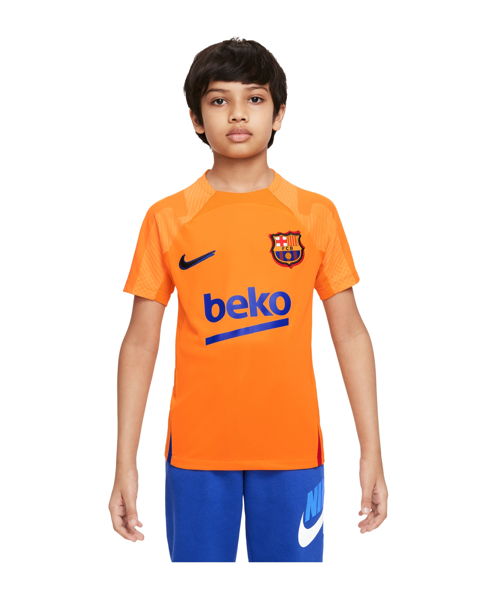 Nike FC Barcelona Strike Trainingsshirt Kids Orange F837 - orange