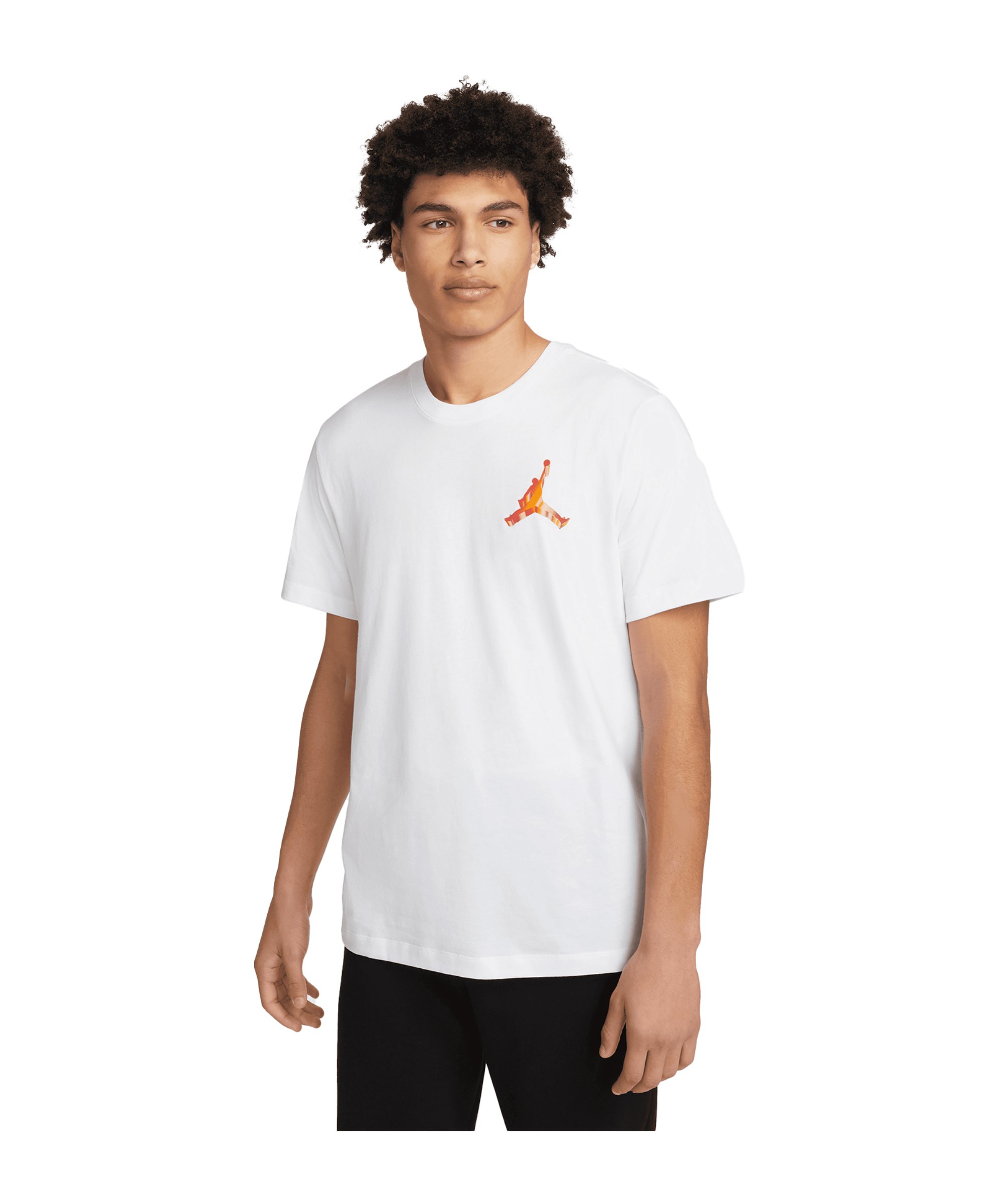 Jordan Jumpman 3D T-Shirt Weiss Orange F100 - weiss