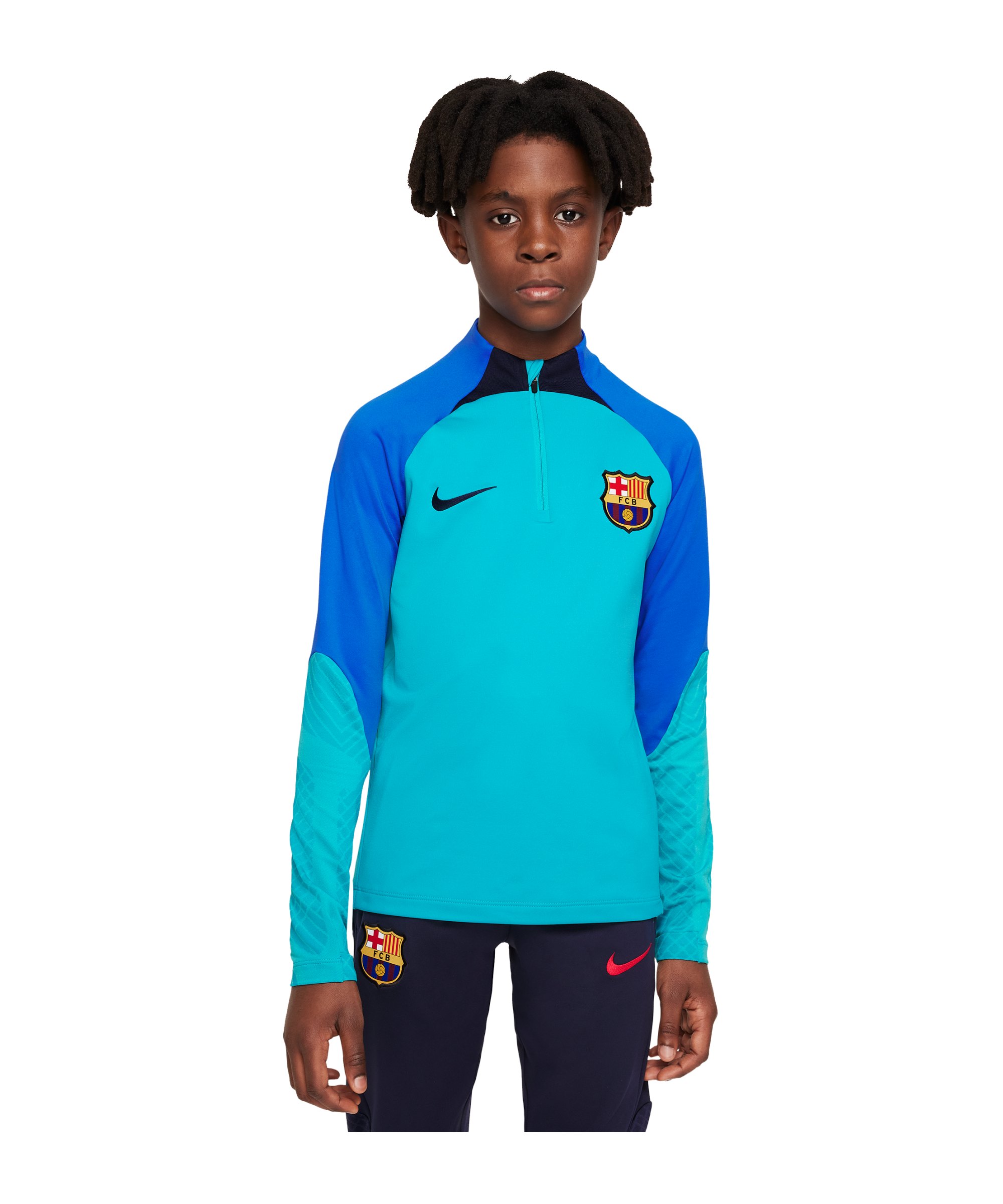 Nike FC Barcelona Strike Drill Top Kids Blau F360 - blau