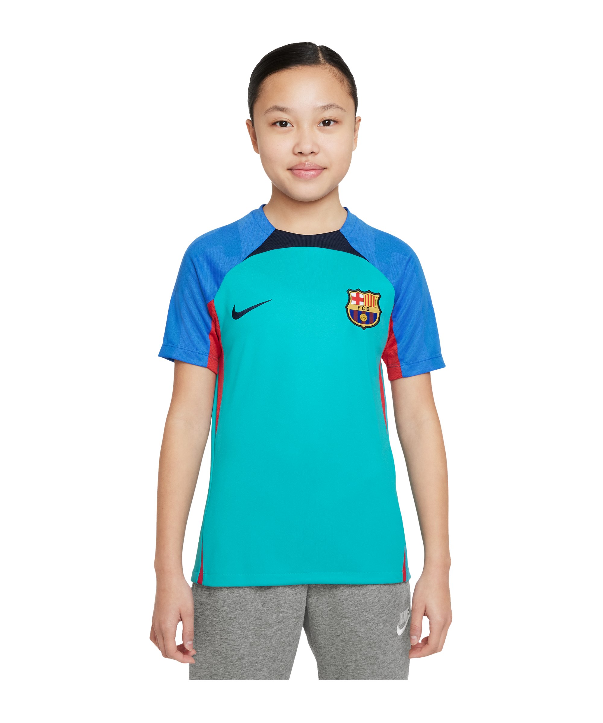 Nike FC Barcelona Strike Trainingsshirt Kids F360 - blau