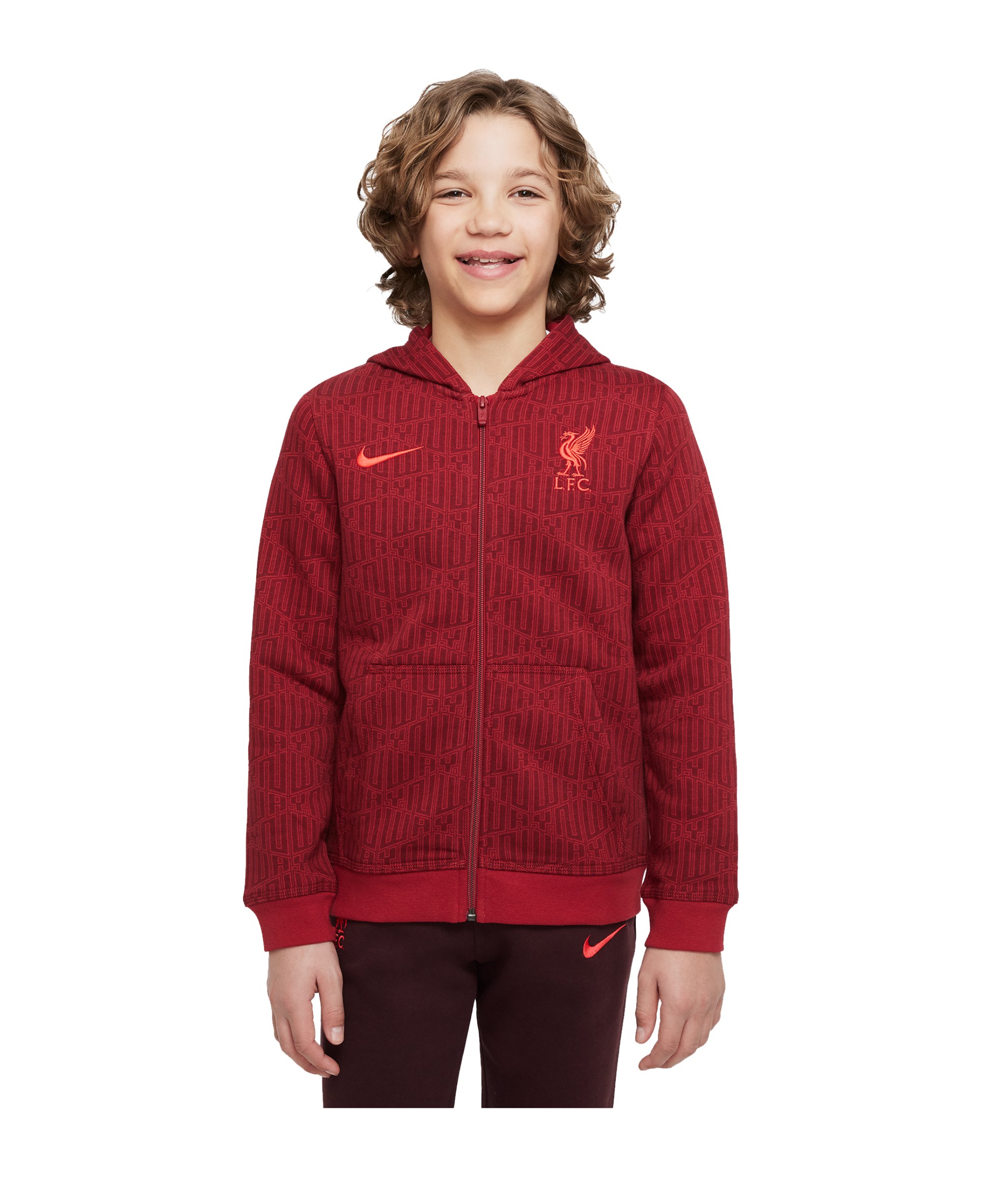 Nike FC Liverpool Kapuzenjacke Kids Rot F608 - rot