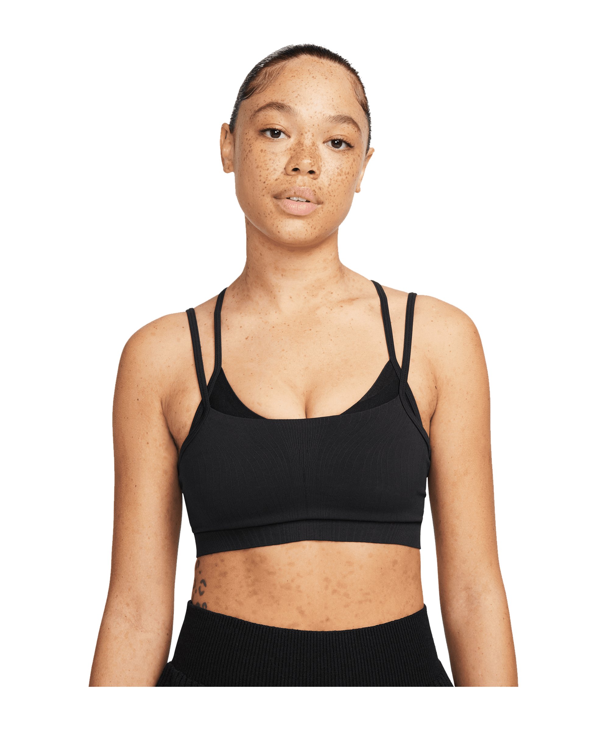 Nike Indy Yoga Sport-BH (ungepolstert) Damen F010 - schwarz
