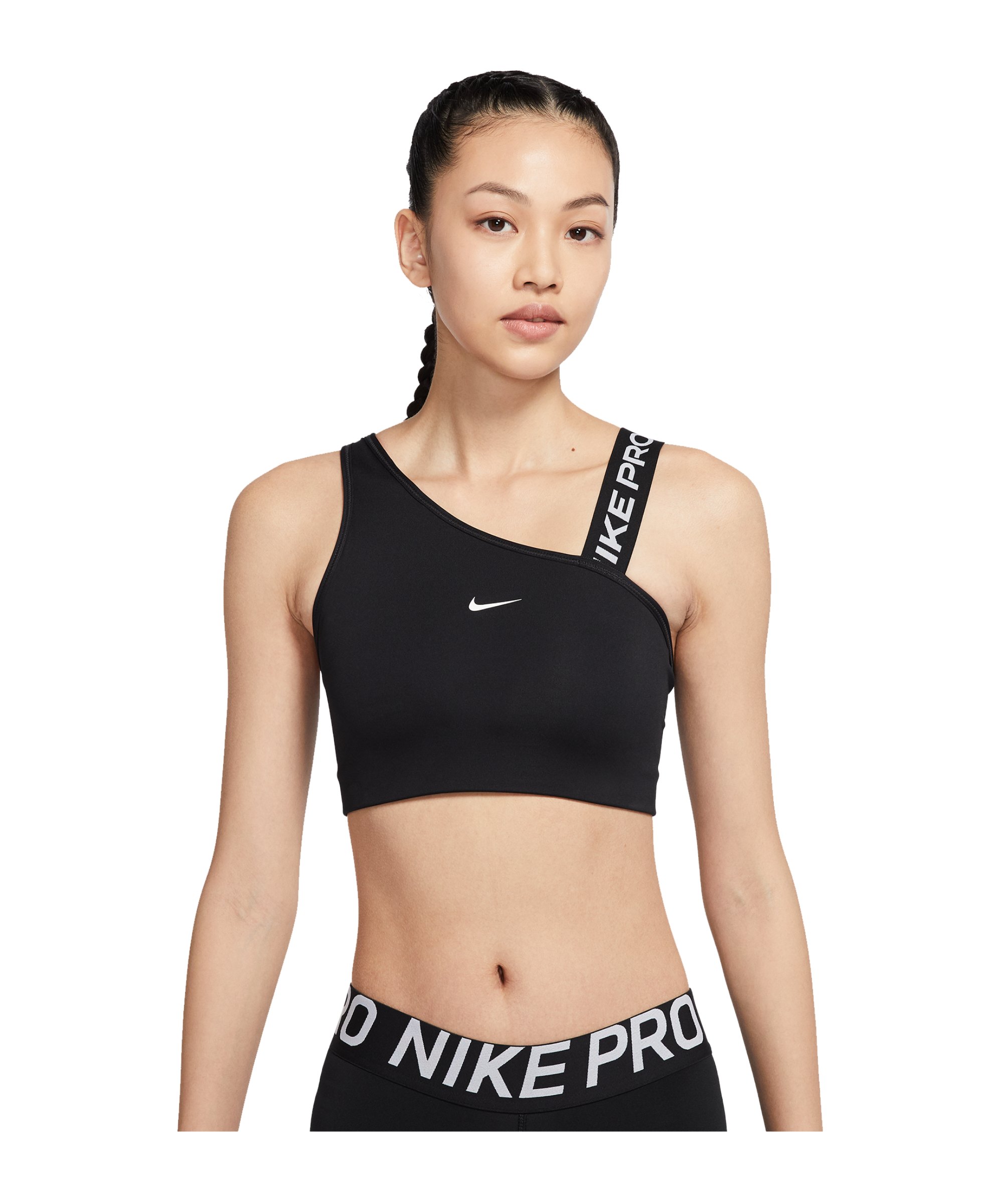 Nike Pro medSup Sport-BH (ungepolstert) Damen F010 - schwarz