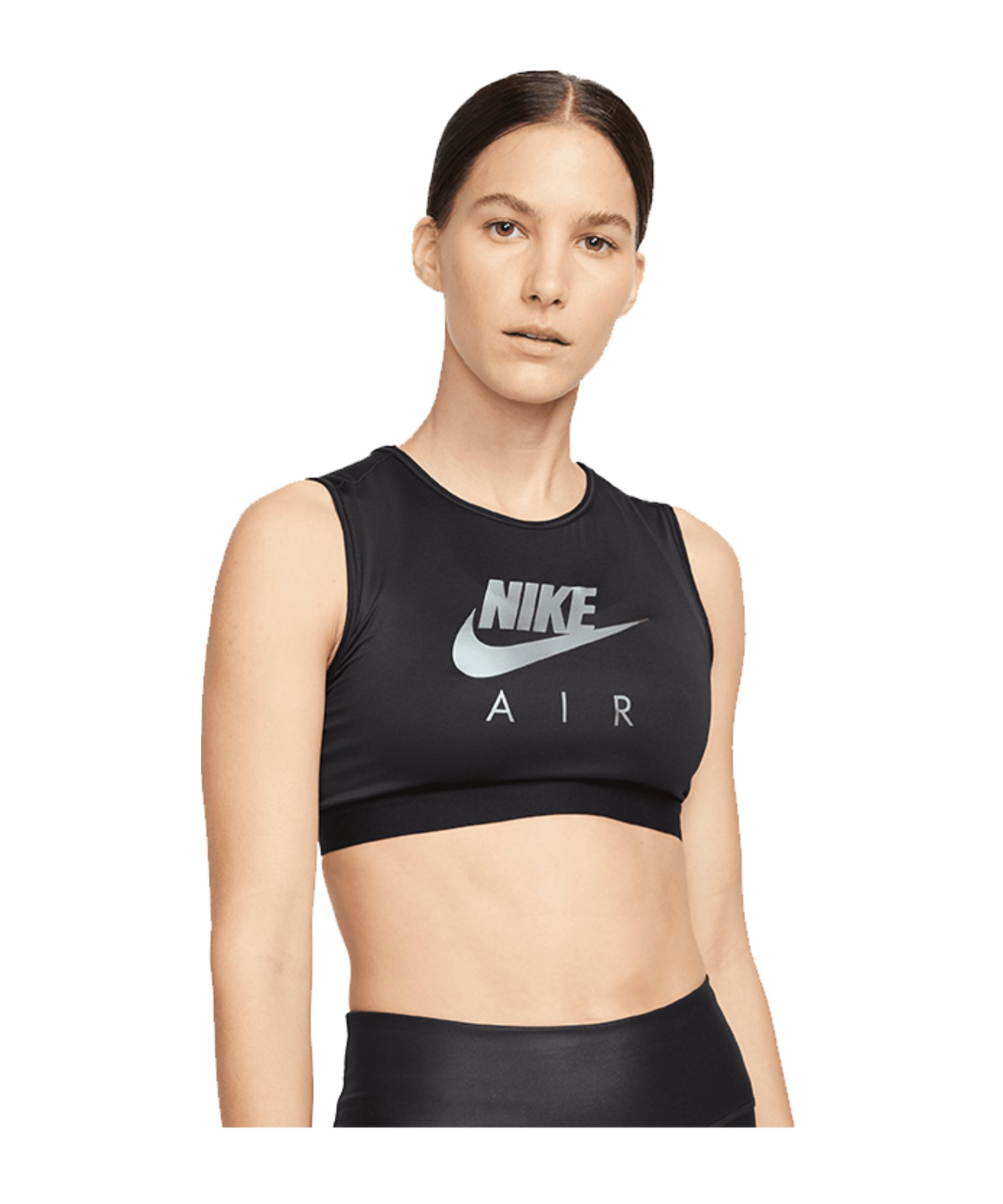 Nike Air High-Neck medSup Sport-BH Damen F010 - schwarz
