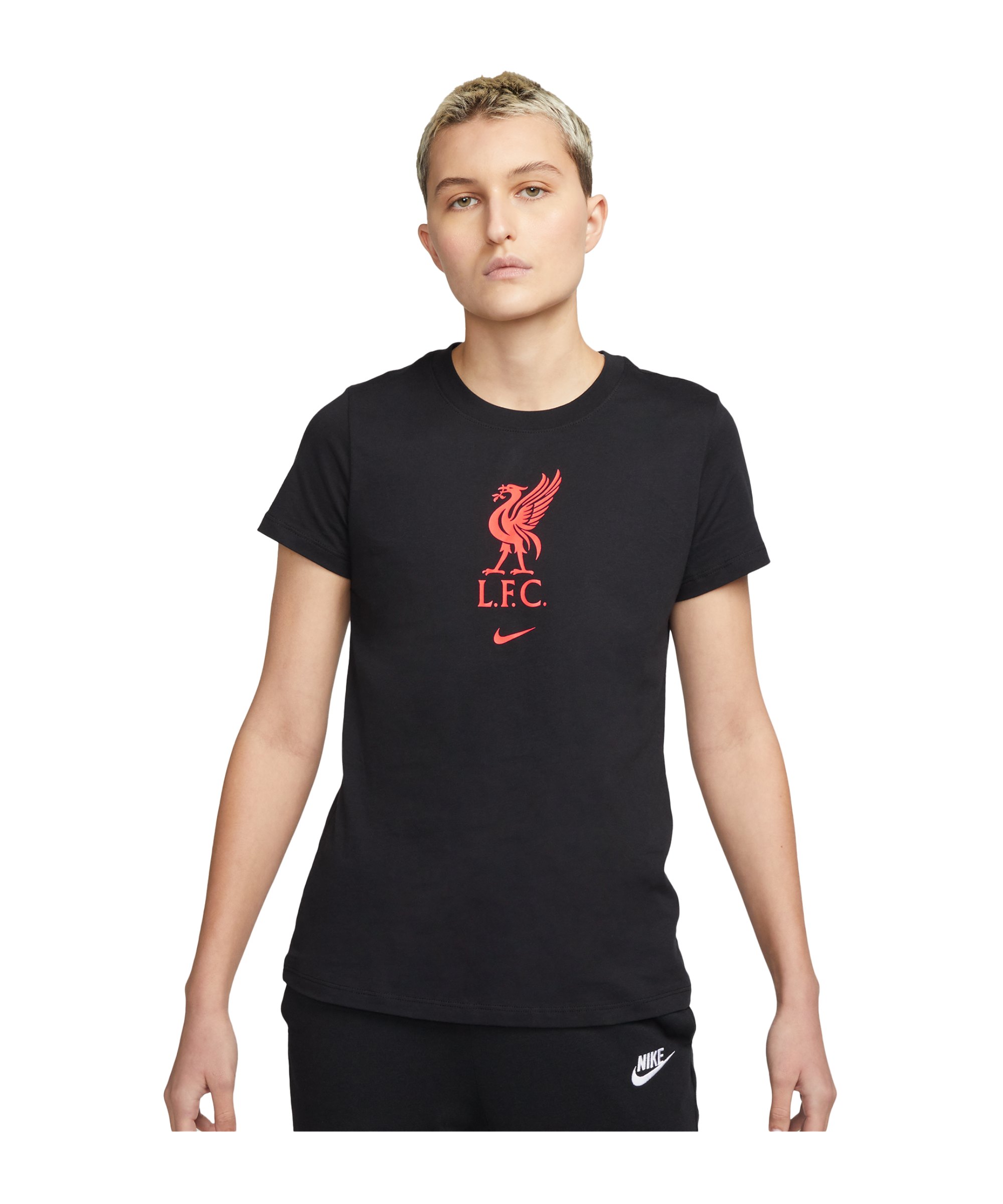 Nike FC Liverpool Crest T-Shirt Damen Schwarz F010 - schwarz