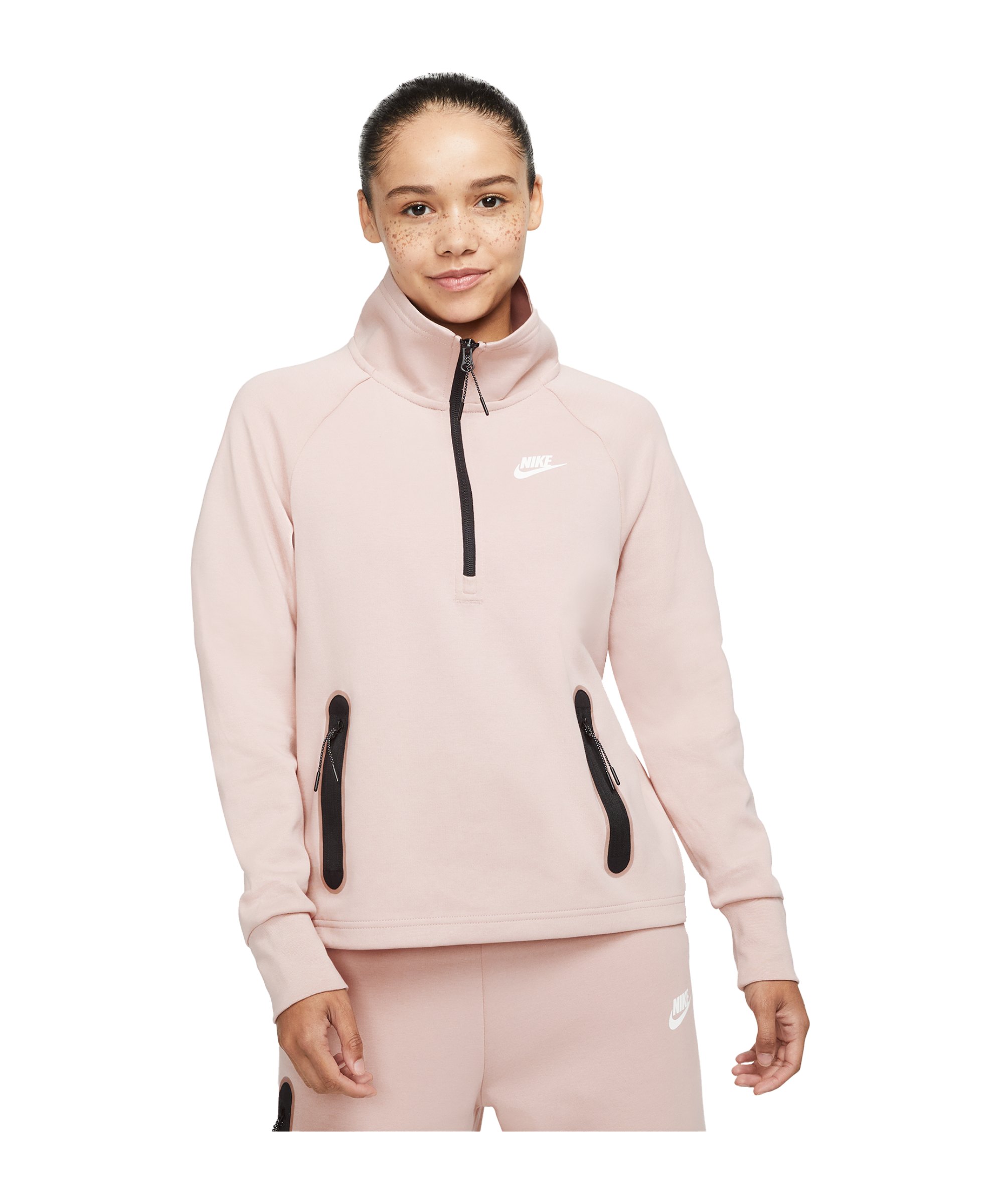 Nike Tech Fleece HalfZip Sweatshirt Damen F601 - pink