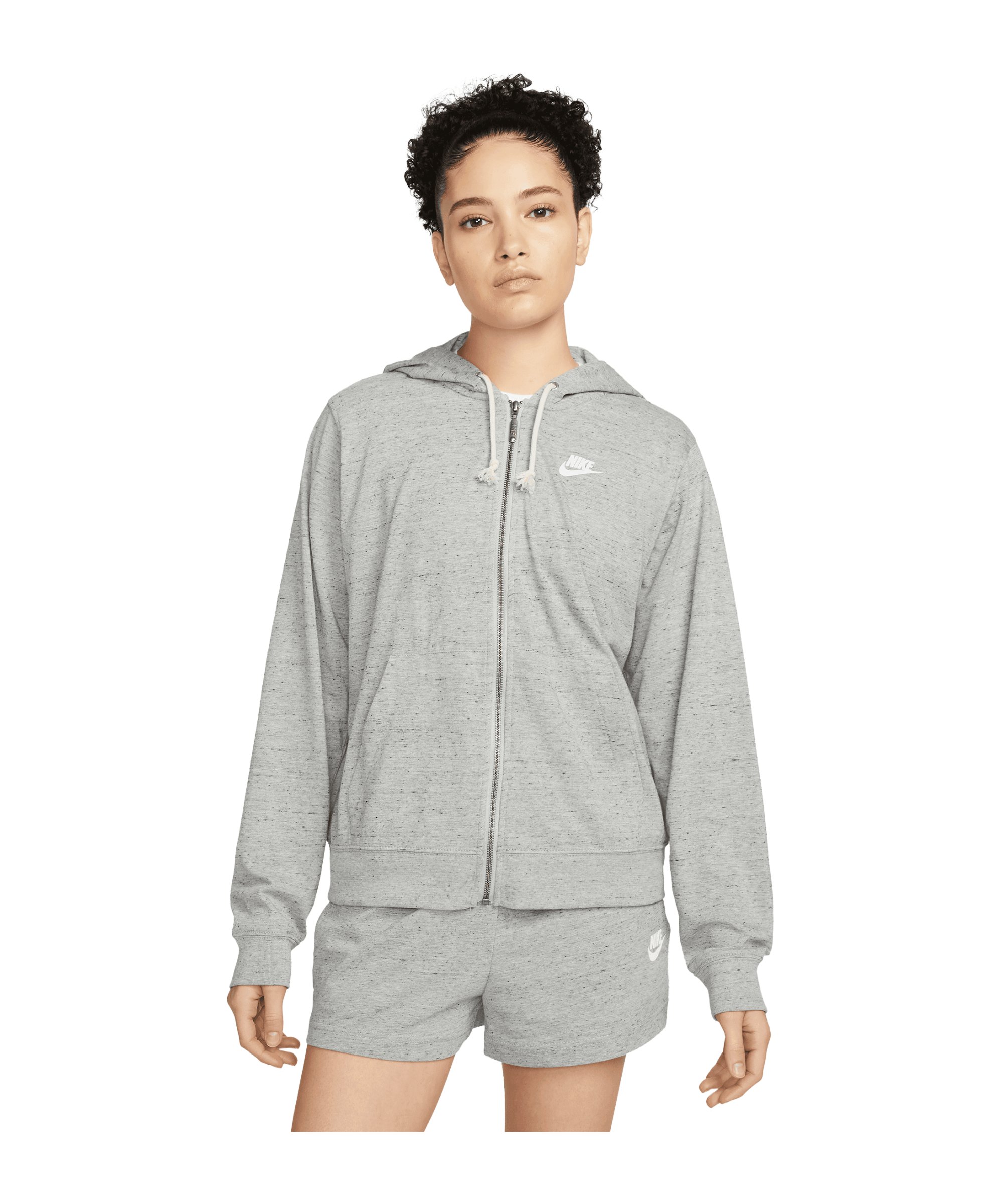 Nike Gym Vintage Jacke Damen Grau Weiss F063 - grau