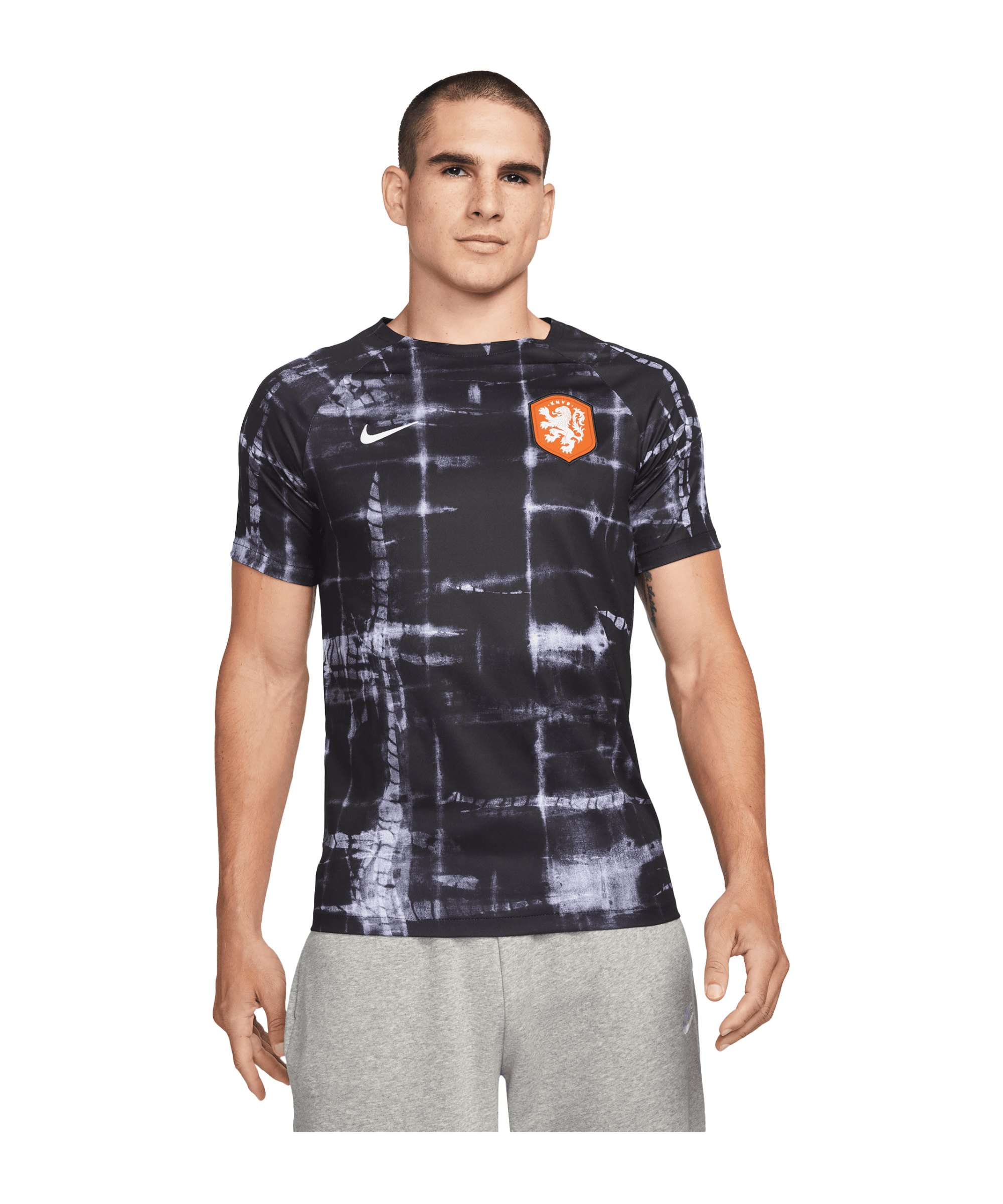 Nike Niederlande Trainingsshirt Schwarz F010 - schwarz