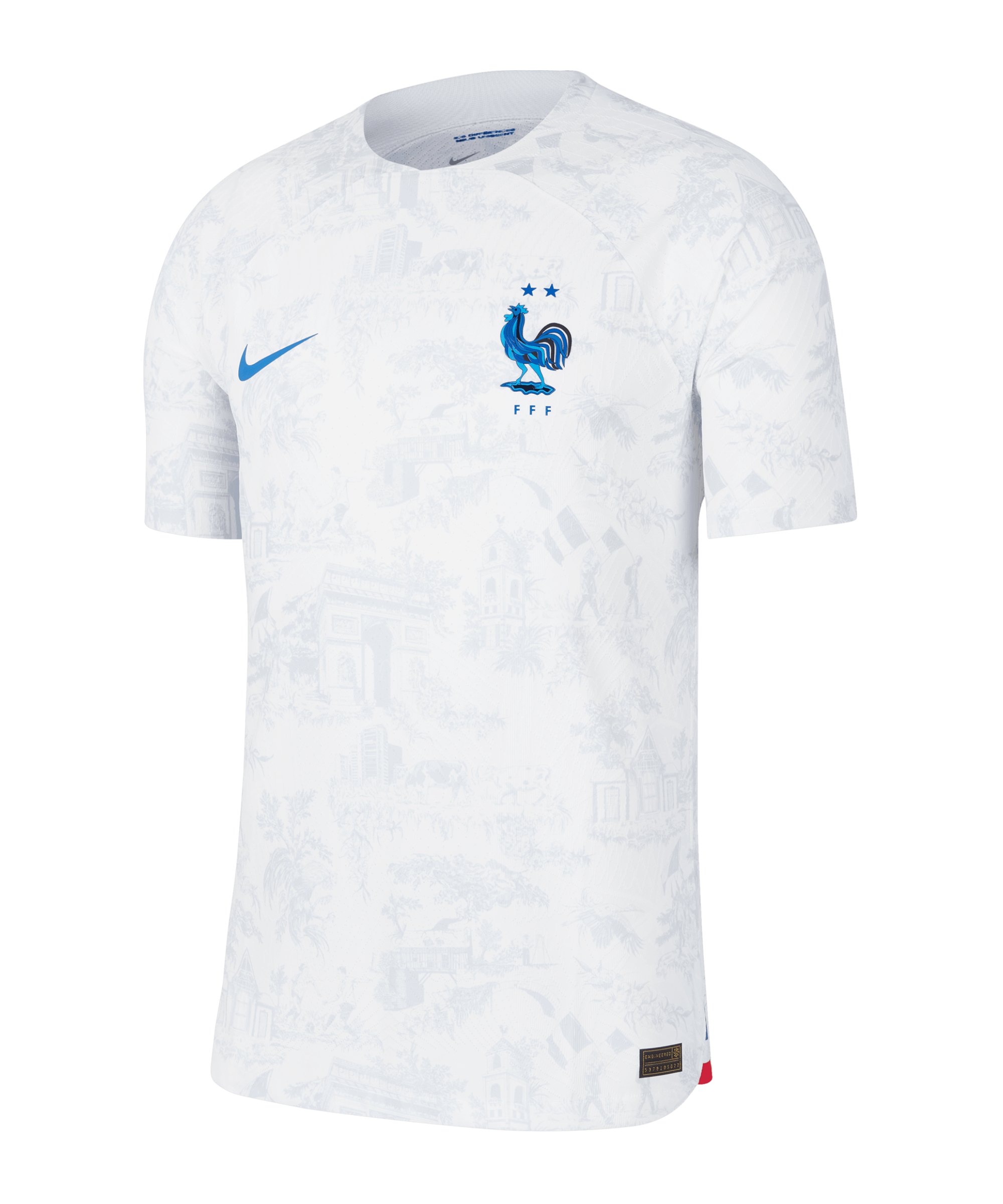 Nike Frankreich Auth. Trikot Away WM 2022 Weiss Blau F100 - weiss