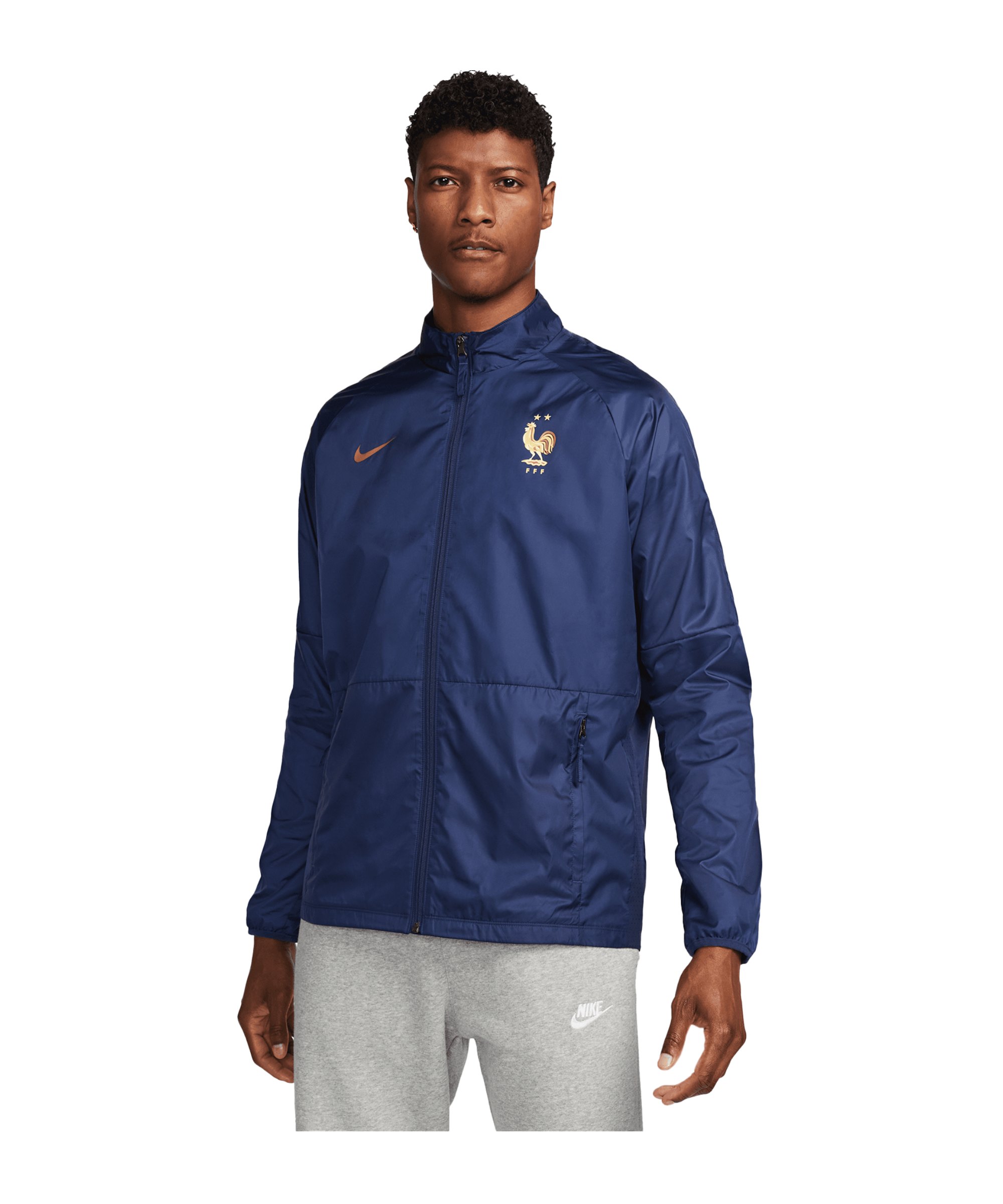 Nike Frankreich Allweterjacke Blau F410 - blau