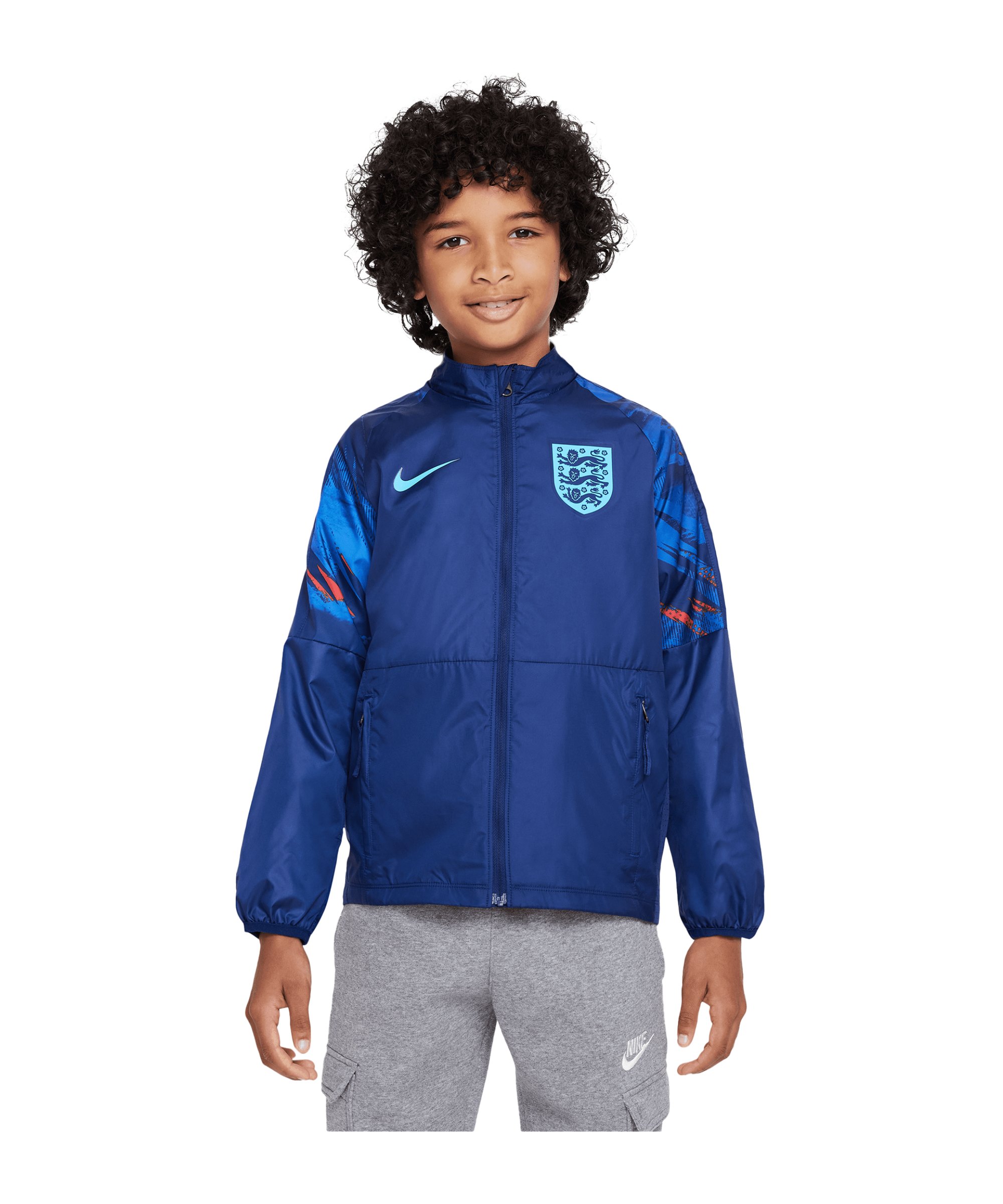 Nike England Allweterjacke Kids Blau F492 - blau