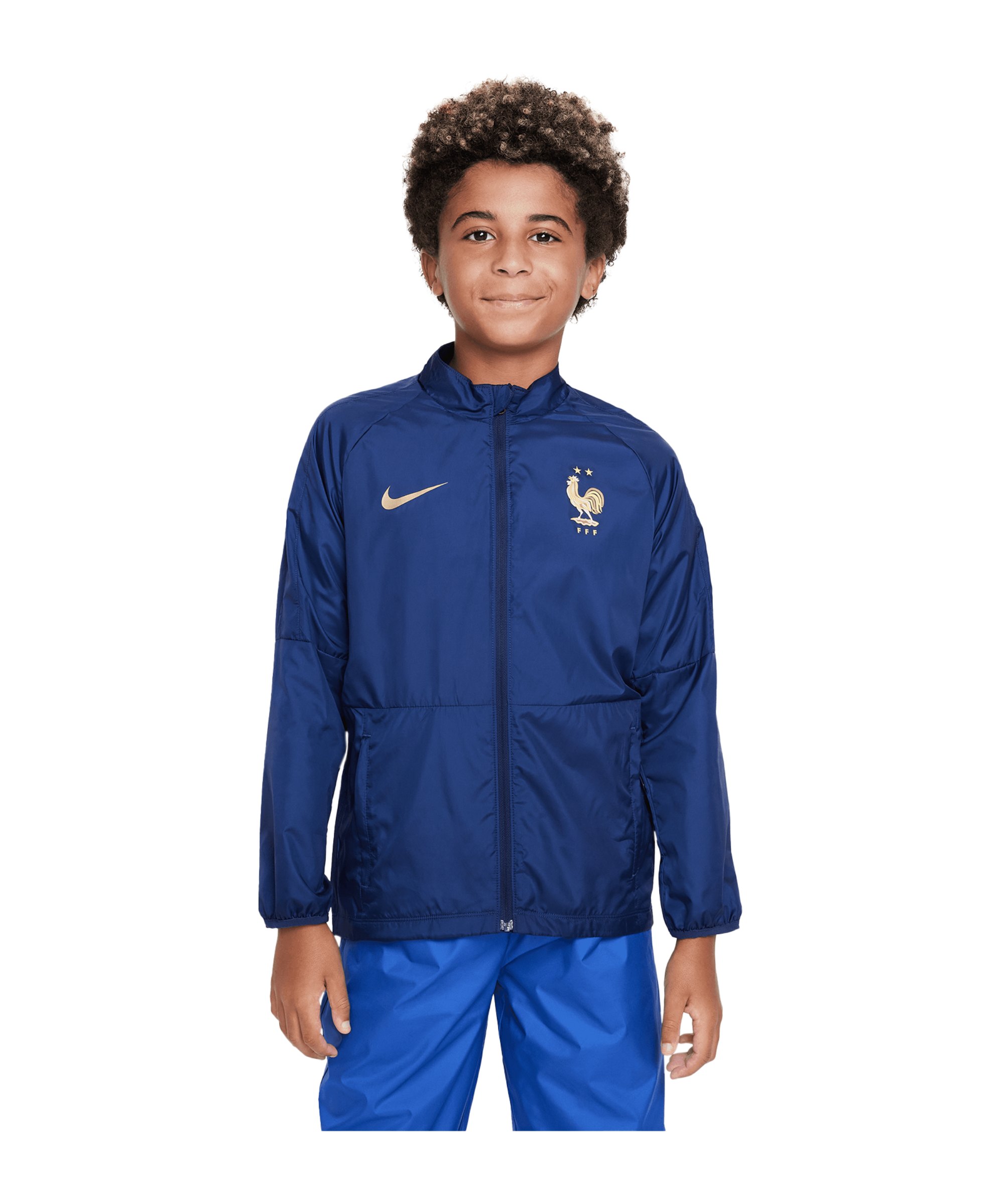 Nike Frankreich Allweterjacke Kids Blau F410 - blau