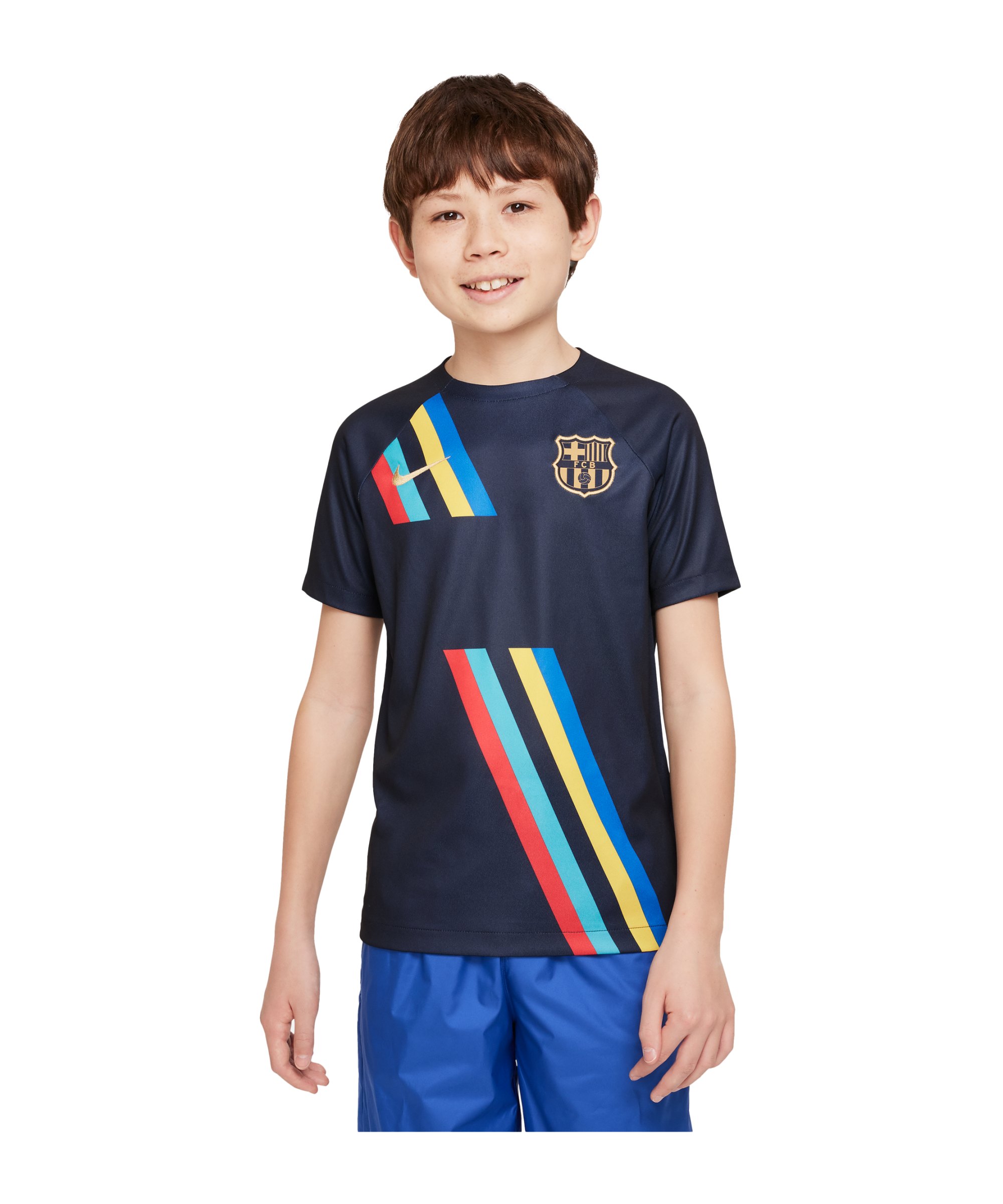 Nike FC Barcelona Prematch Shirt 2022/2023 Kids F452 - blau
