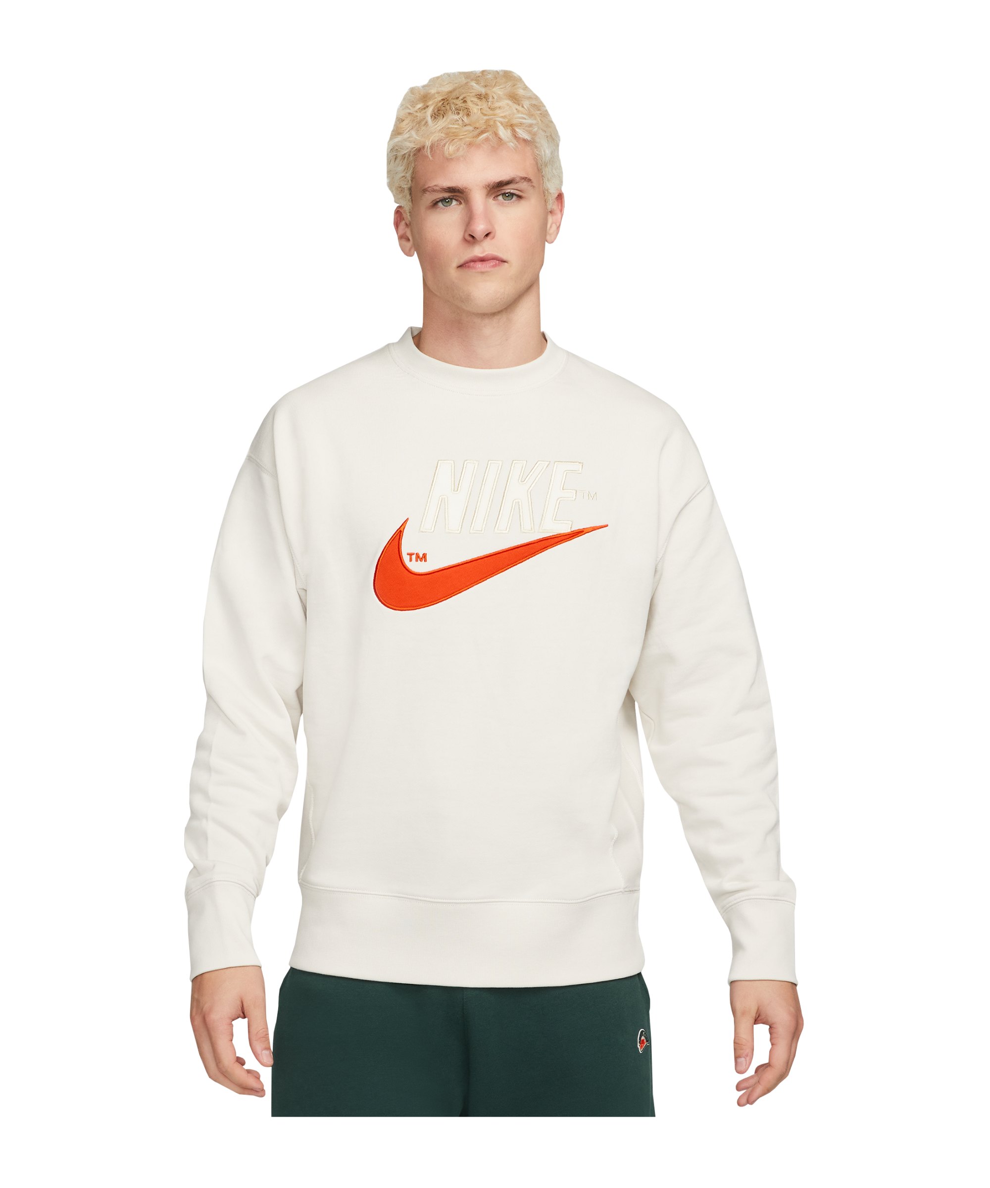 Nike Trend Fleece Crew Sweatshirt Grau F030 - grau