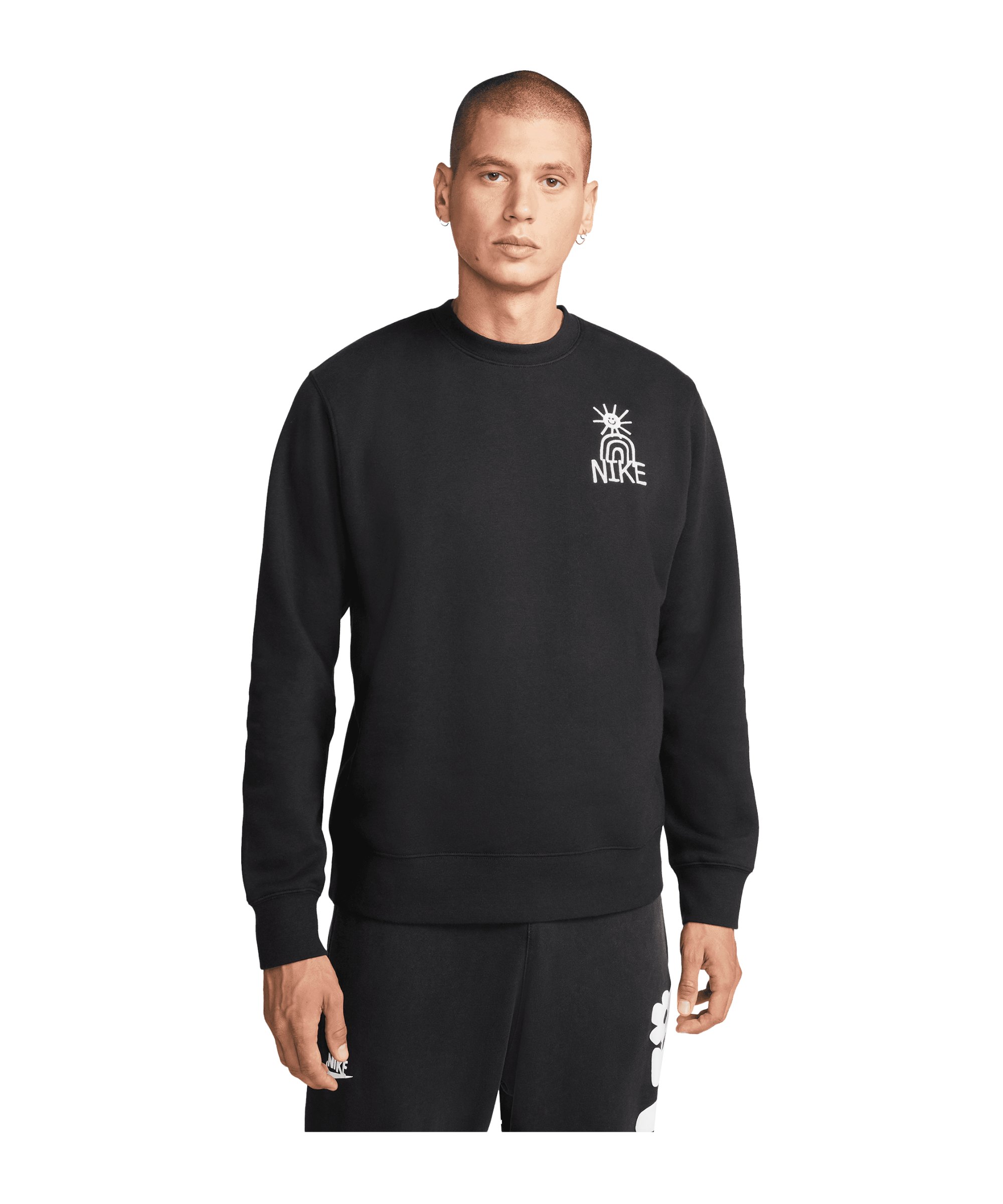 Nike Fleece Crew Sweatshirt F010 - schwarz
