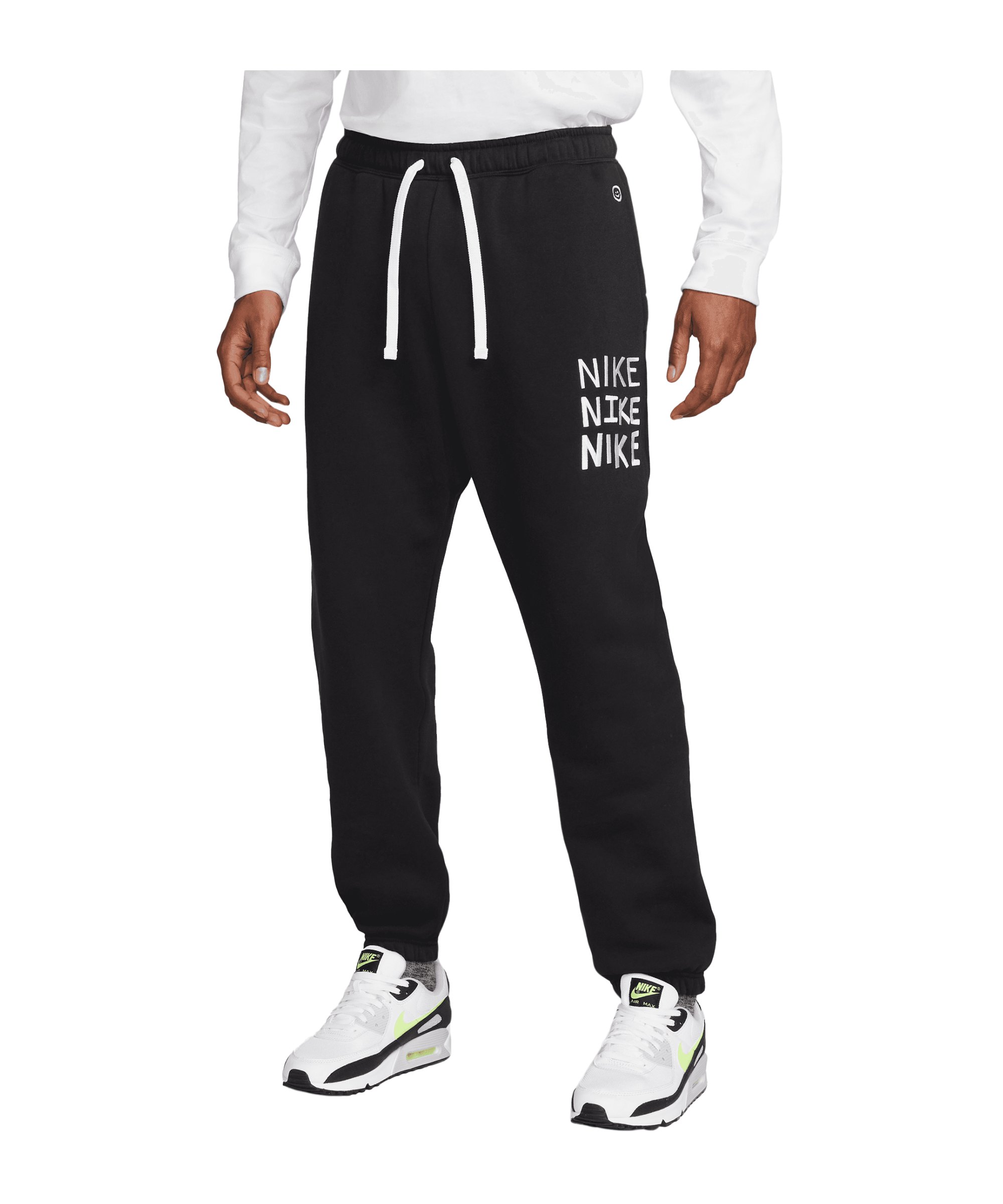 Nike HBR-C Jogginghose Schwarz Weiss F010 - schwarz