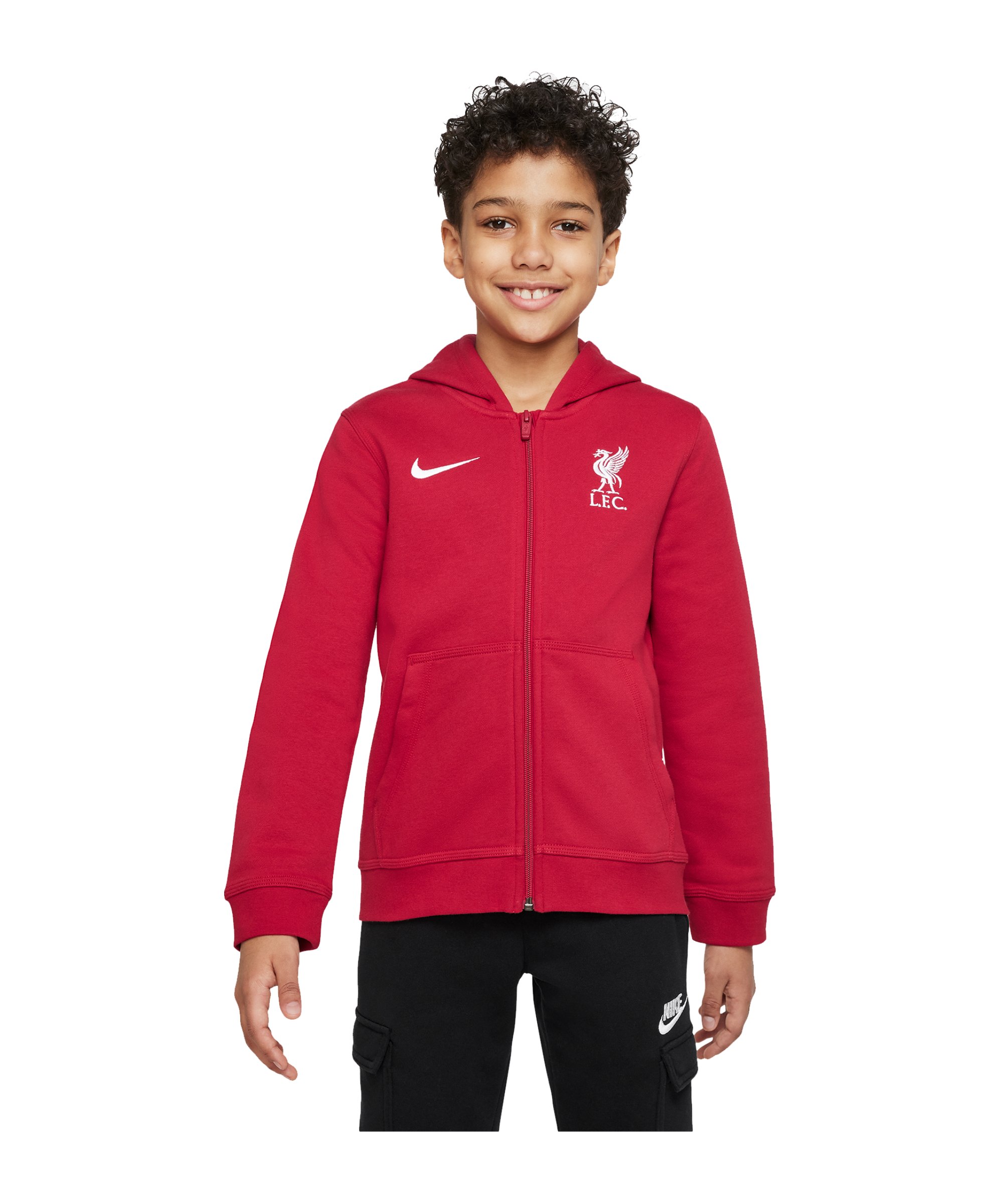 Nike FC Liverpool Kapuzenjacke Kids Rot F687 - rot