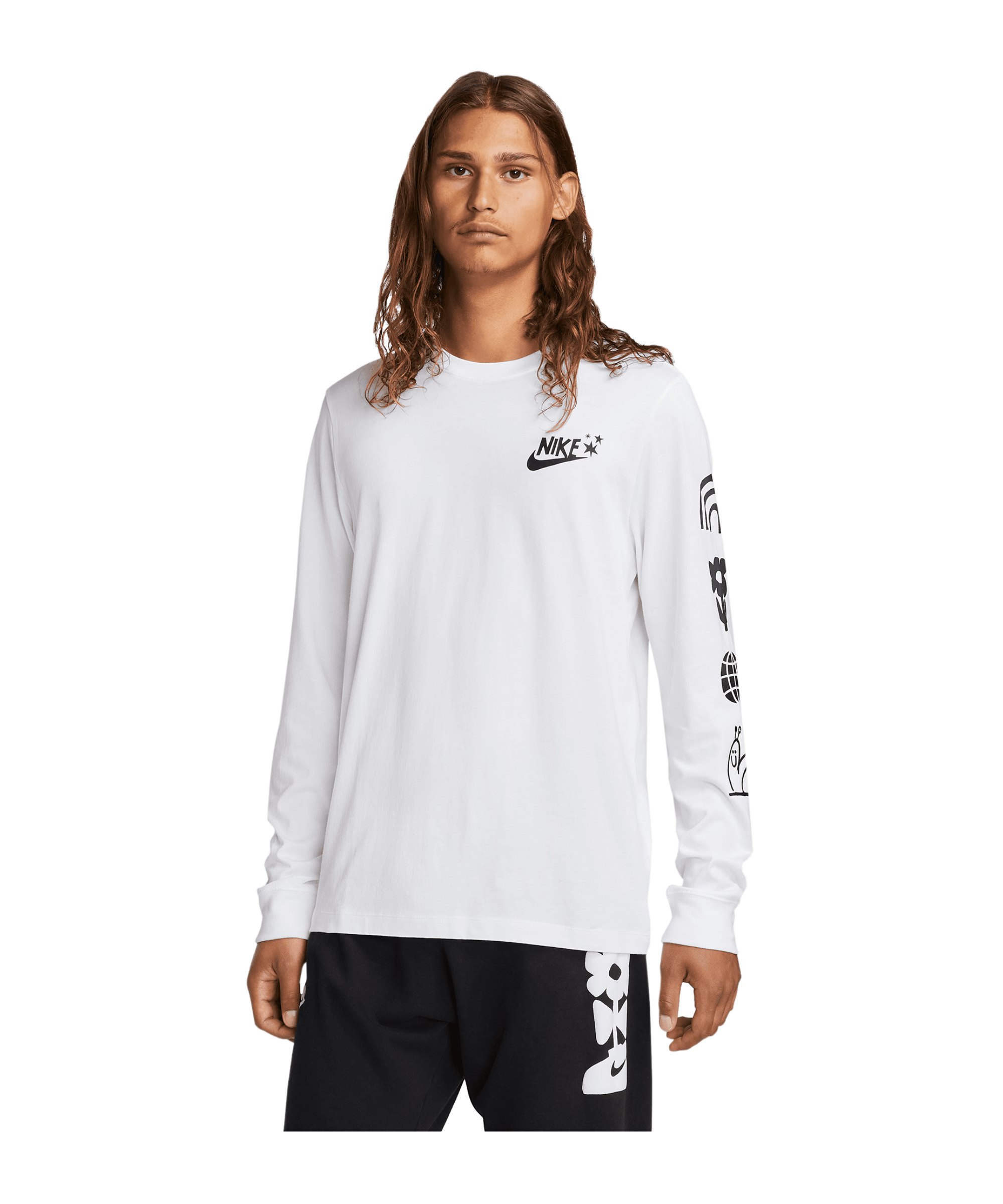 Nike Have A Day Print Sweatshirt Weiss F100 - weiss